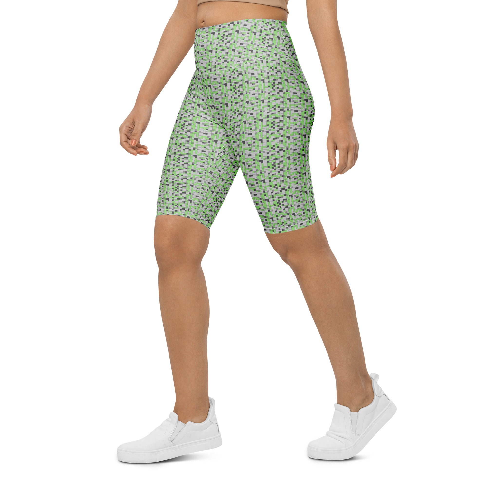 Small Blocks Geometric Bike Shorts | GearBunch