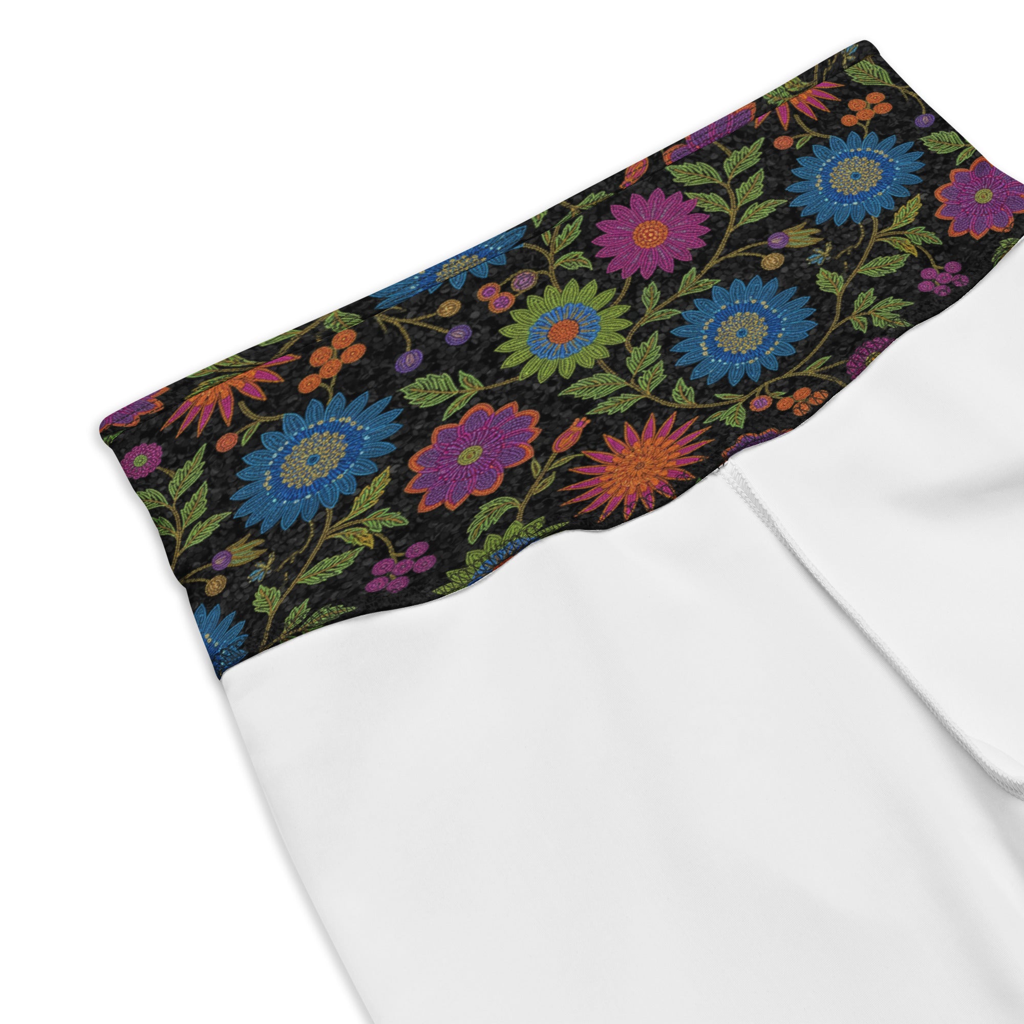 Rainbow Paillette Botanical Bike Shorts | GearBunch