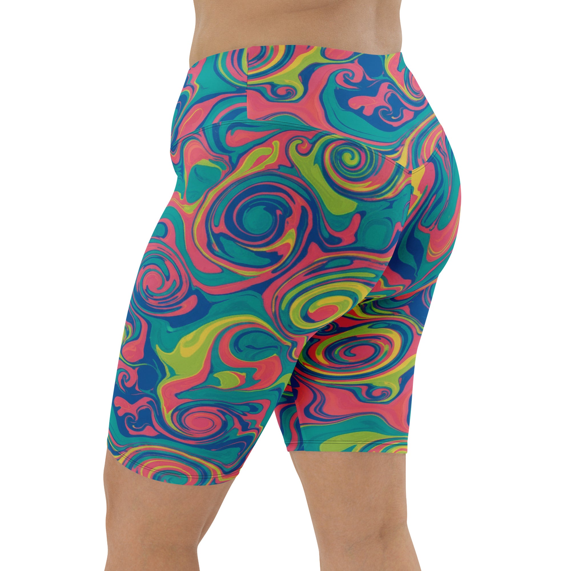 Liquid Marble Tropical Paradise Bike Shorts | GearBunch