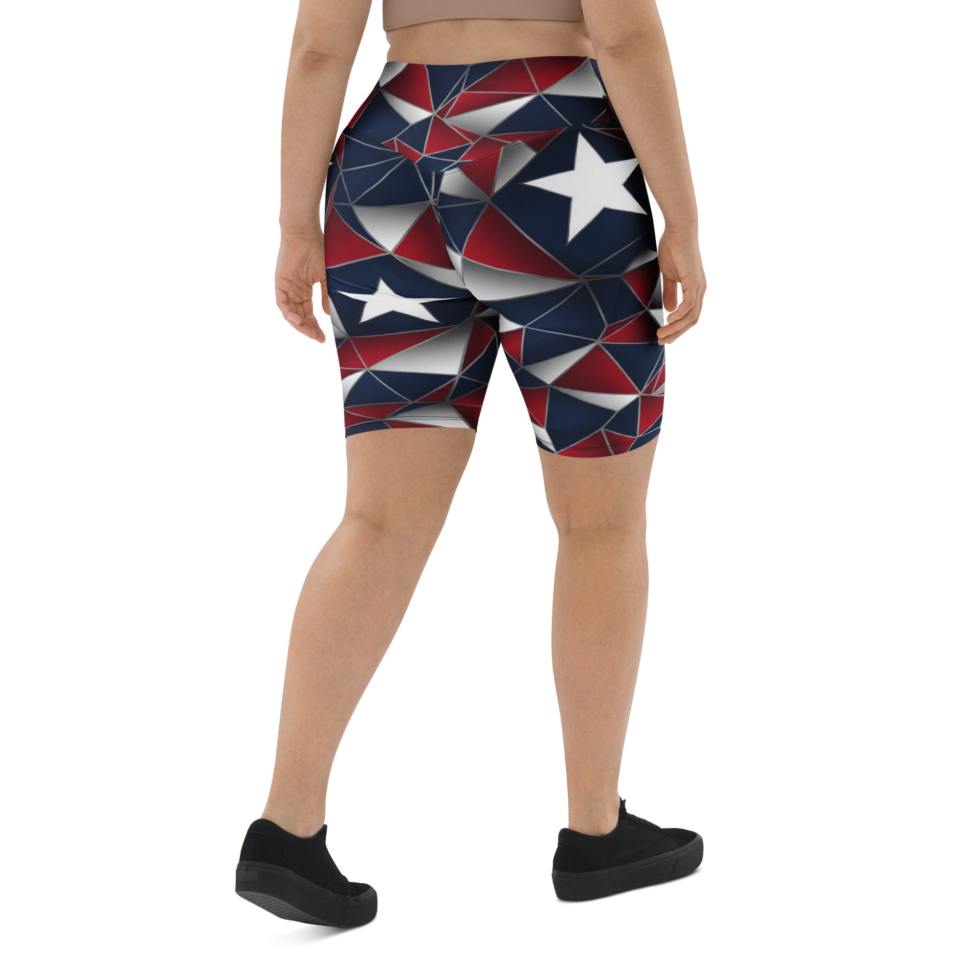 Geometric Flag Prism Bike Shorts | GearBunch