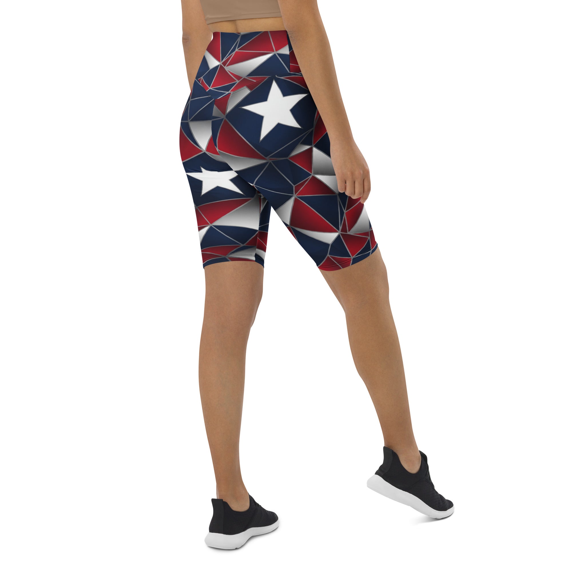 Geometric Flag Prism Bike Shorts | GearBunch