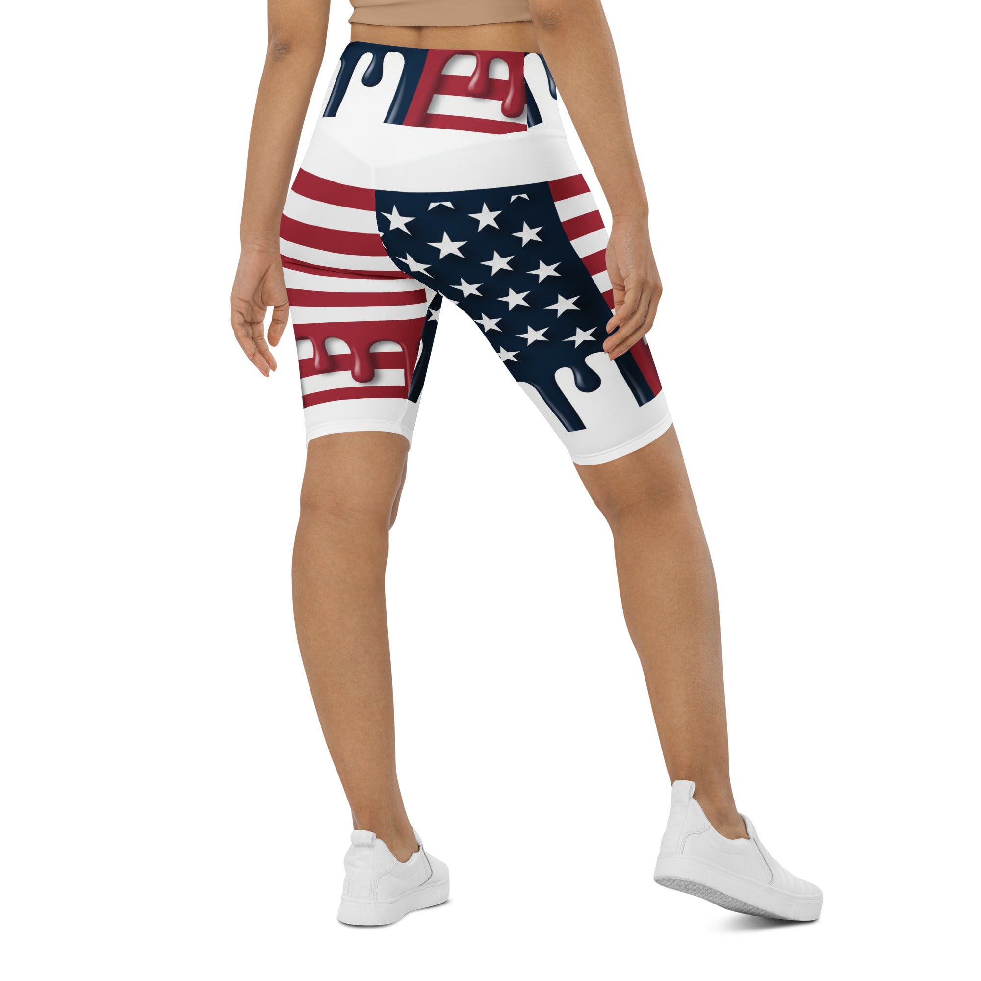 Stars and Stripes Drip Bike Shorts | GearBunch