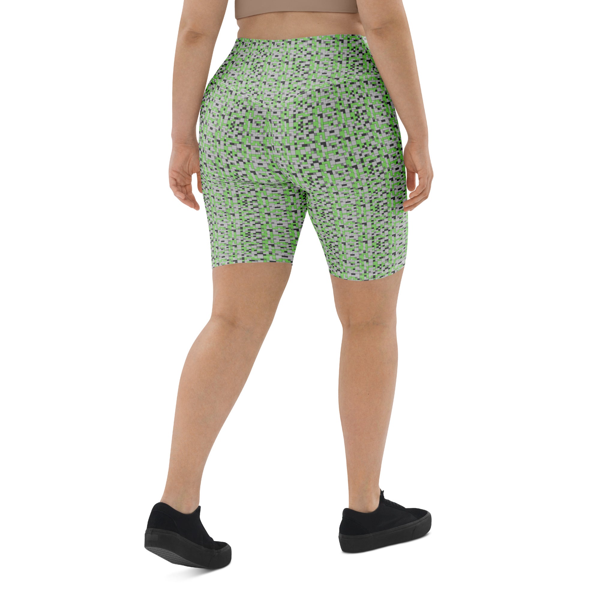 Small Blocks Geometric Bike Shorts | GearBunch