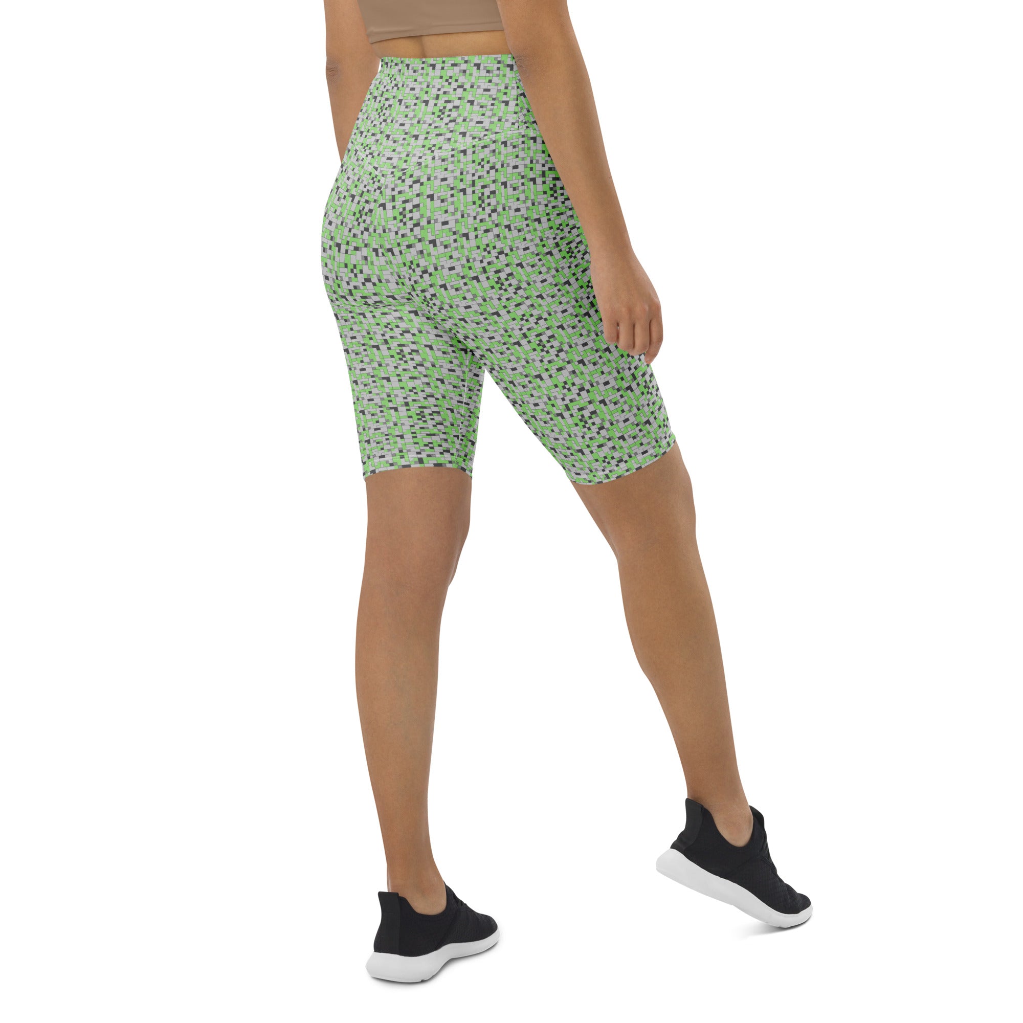 Small Blocks Geometric Bike Shorts | GearBunch
