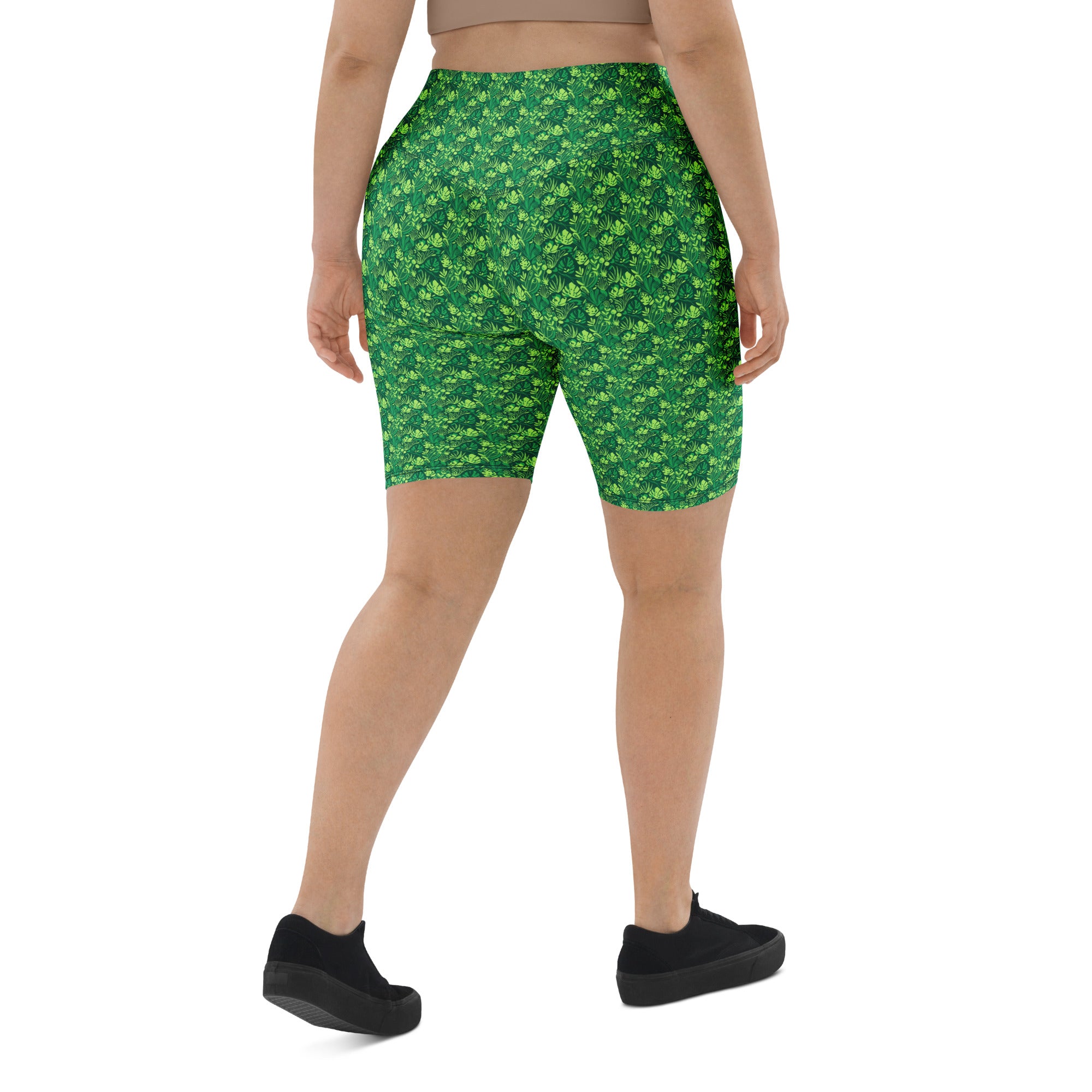 Minimalist Plant Illustration Bike Shorts | GearBunch