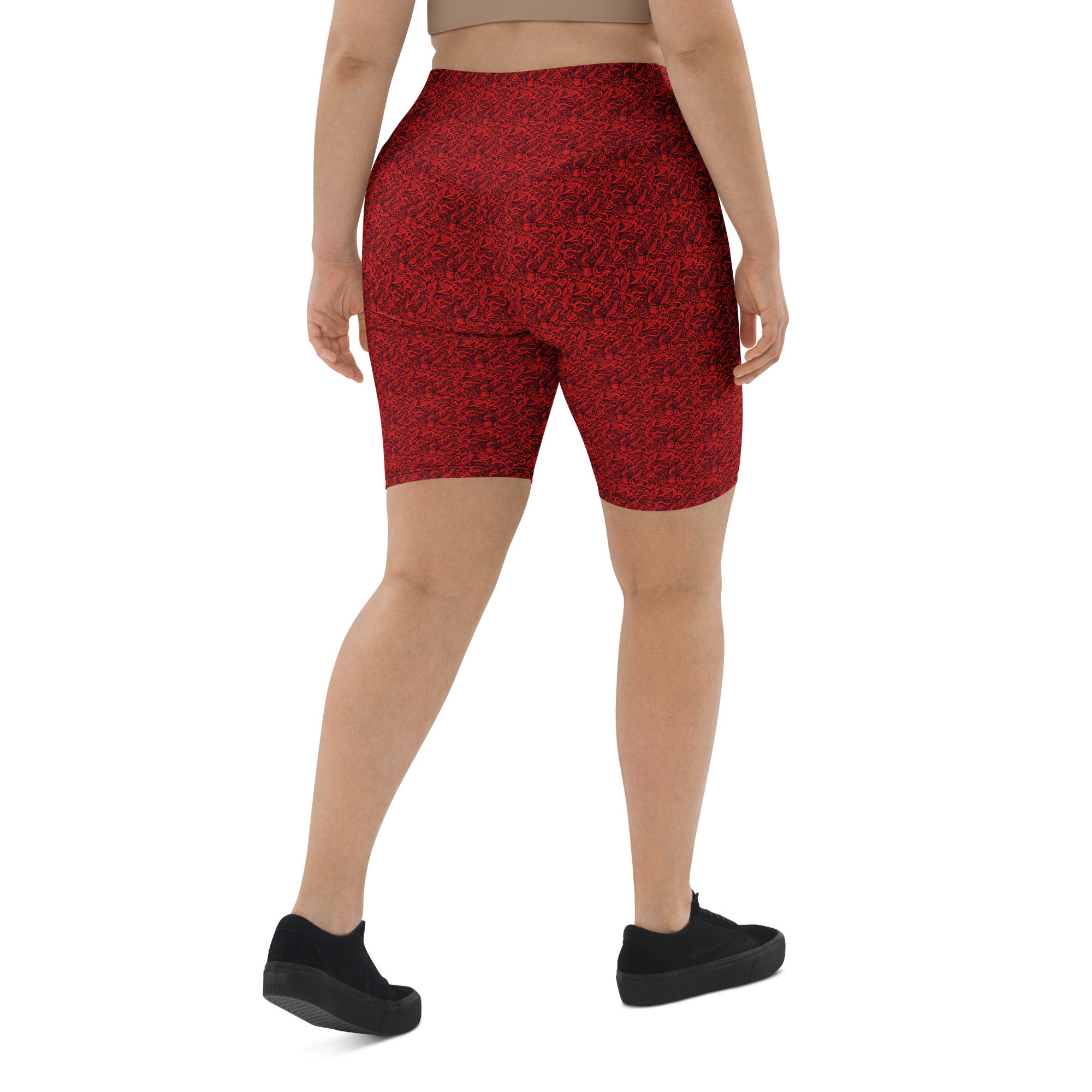 Red Snake Bird Divination Bike Shorts | GearBunch