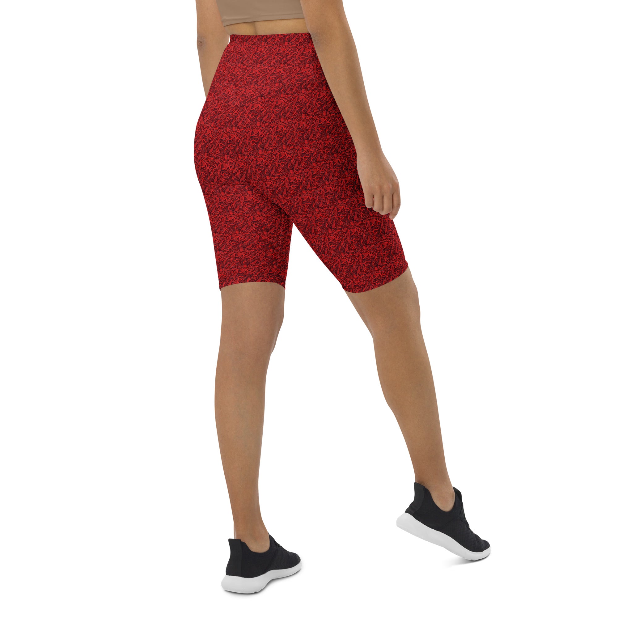 Red Snake Bird Divination Bike Shorts | GearBunch