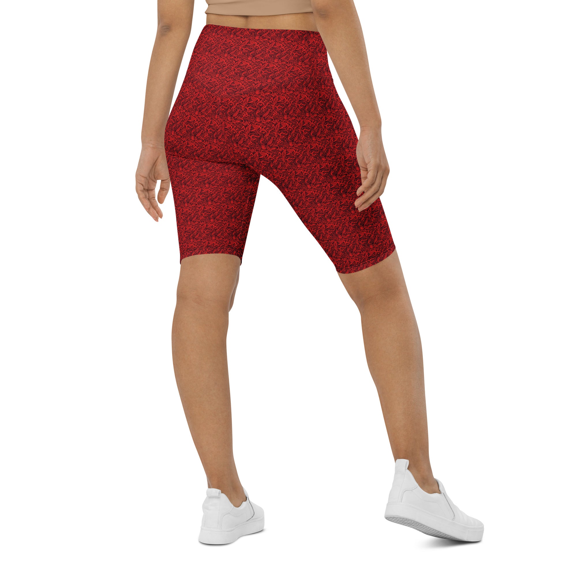 Red Snake Bird Divination Bike Shorts | GearBunch
