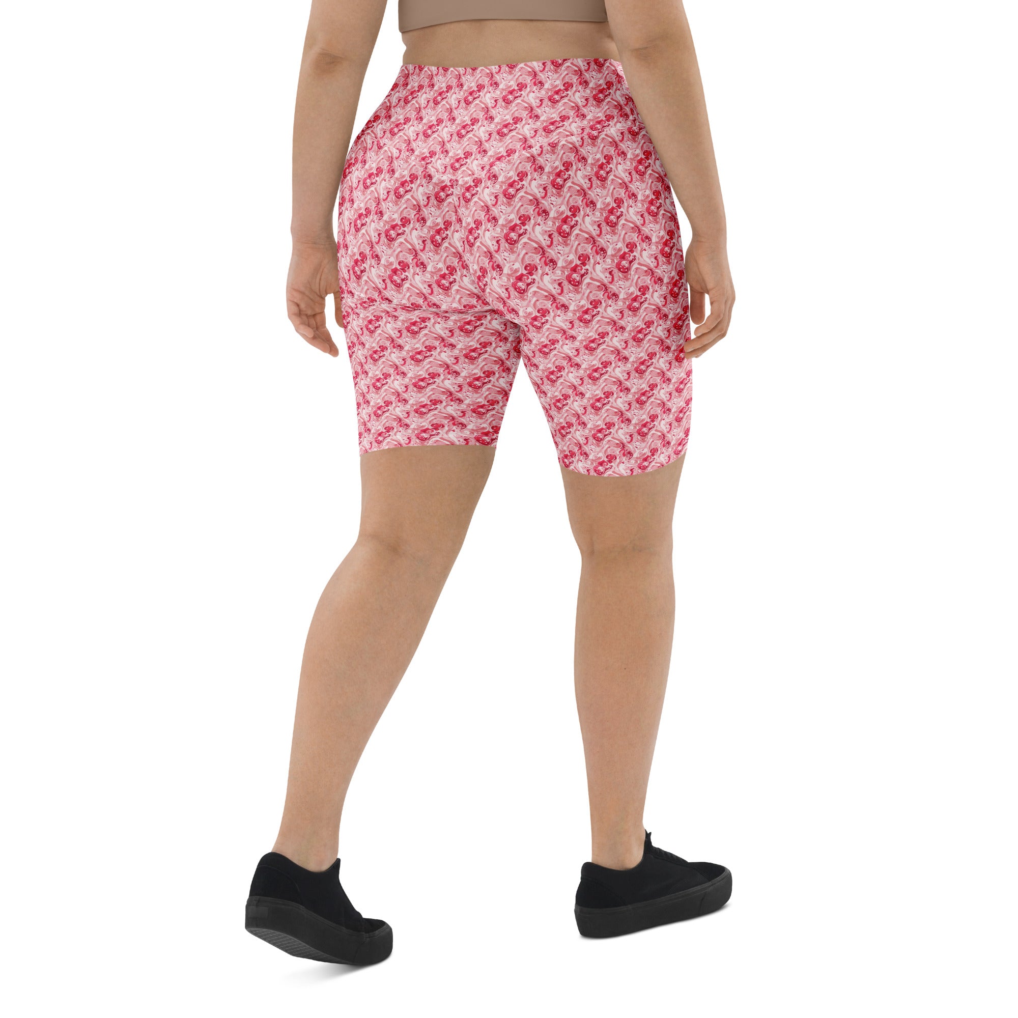 Cherry Strawberry Cream Bike Shorts | GearBunch