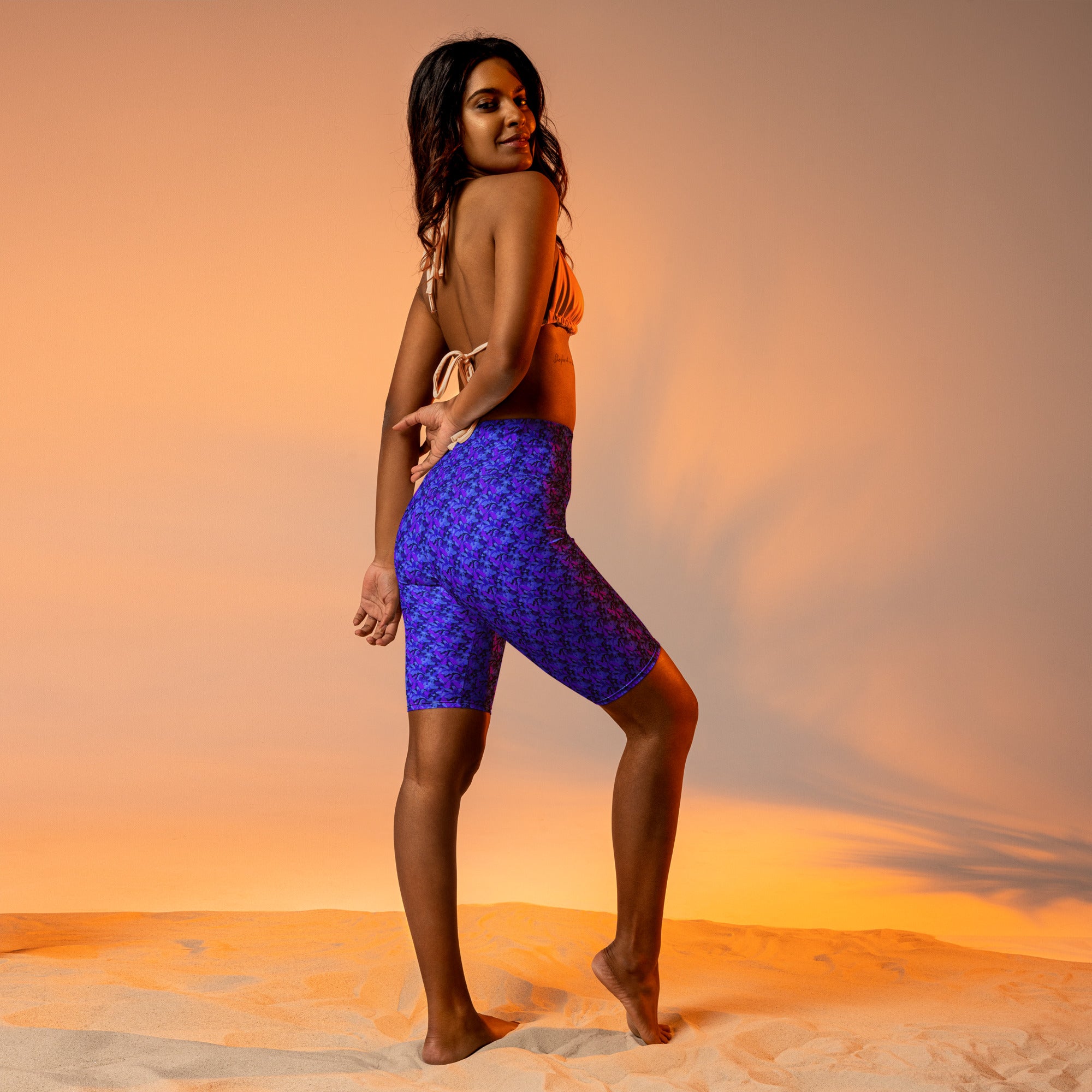 Touching Distance Abstract Bike Shorts | GearBunch