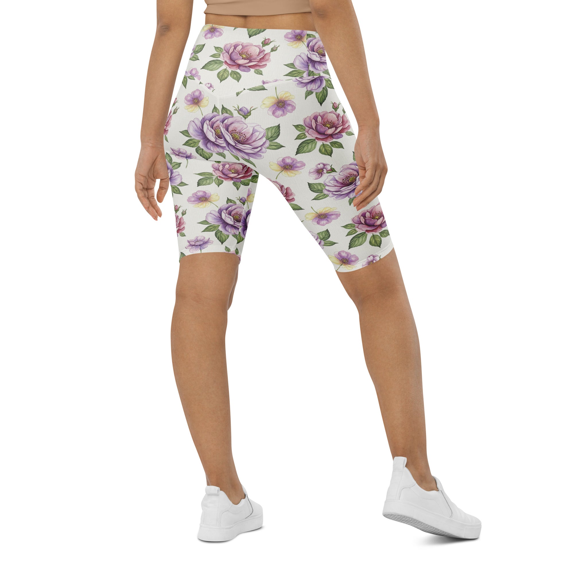 Watercolour Wildflowers Bike Shorts | GearBunch