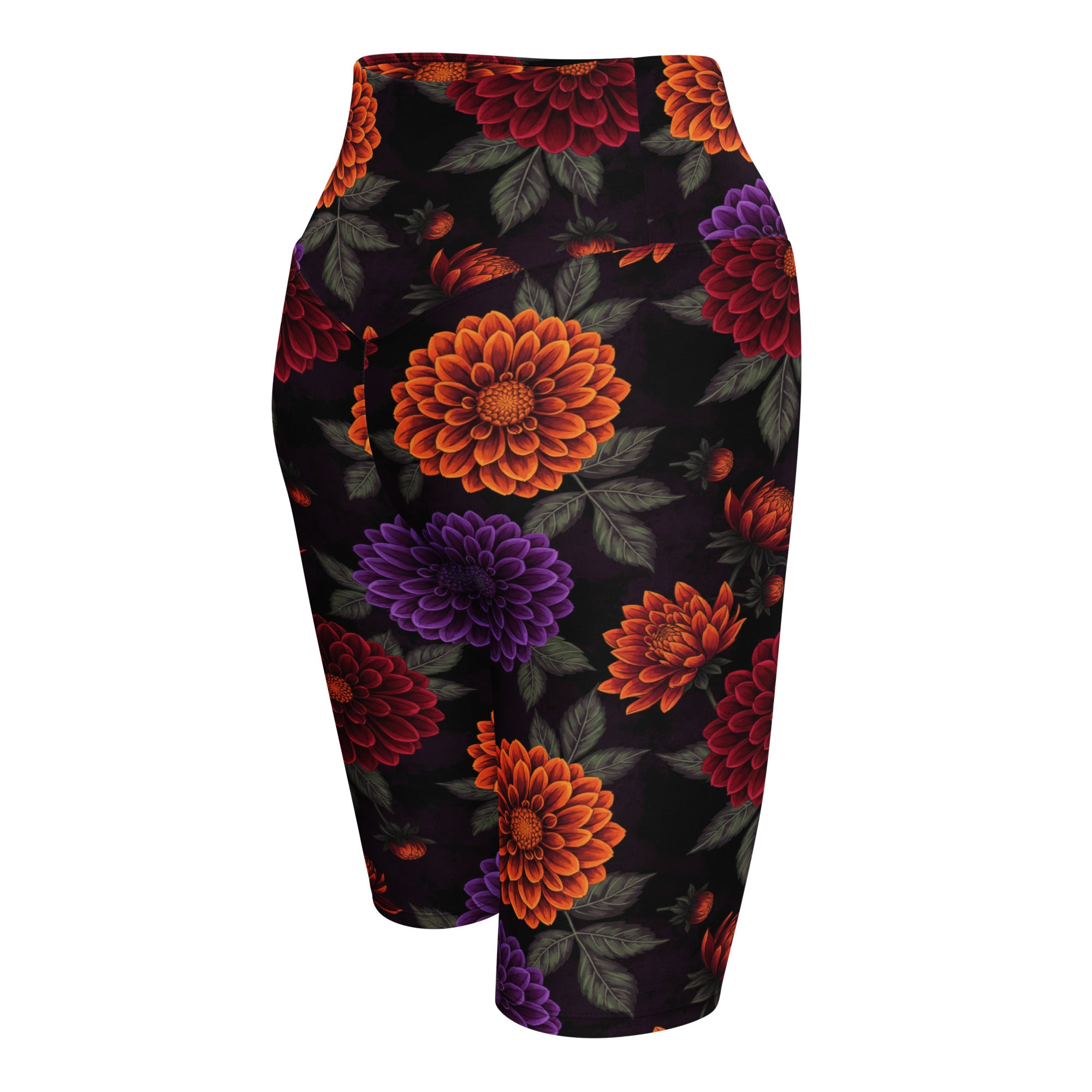 Opulent Dahlia Garden Bike Shorts | GearBunch