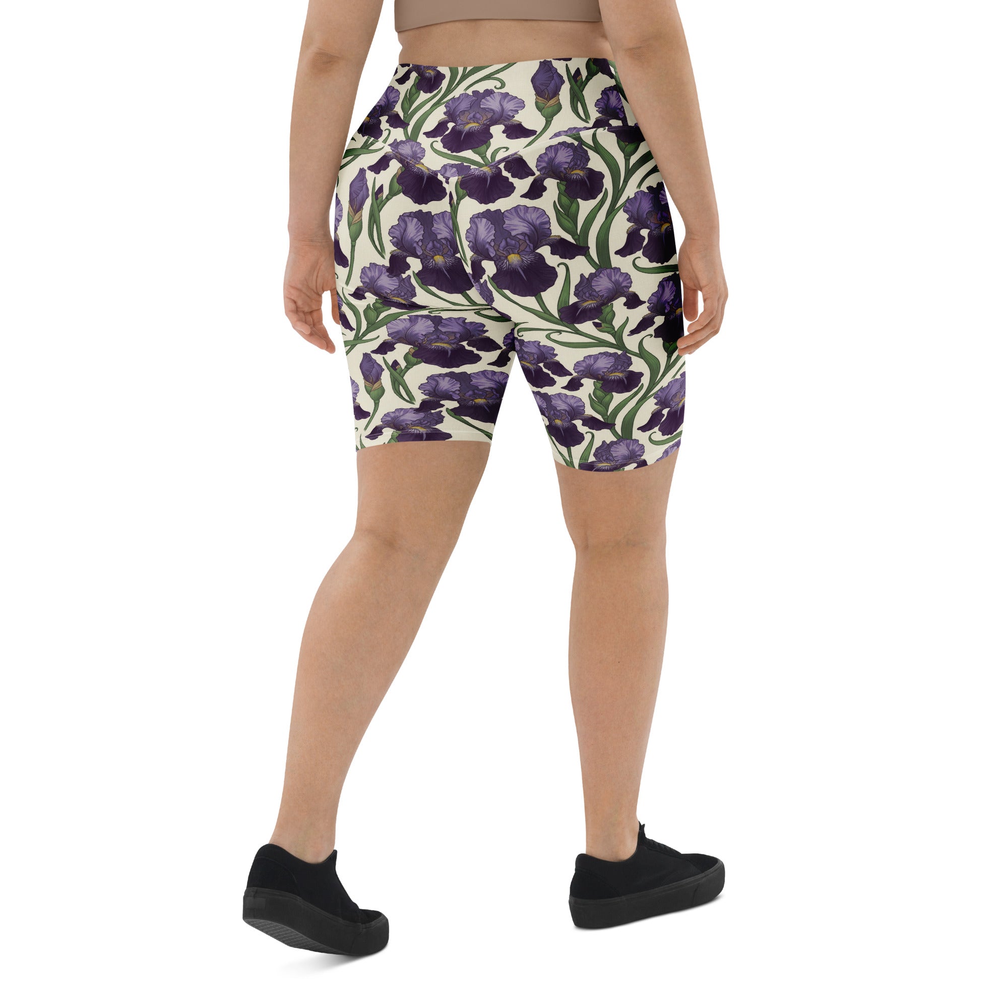 Art Nouveau Iris Bike Shorts | GearBunch