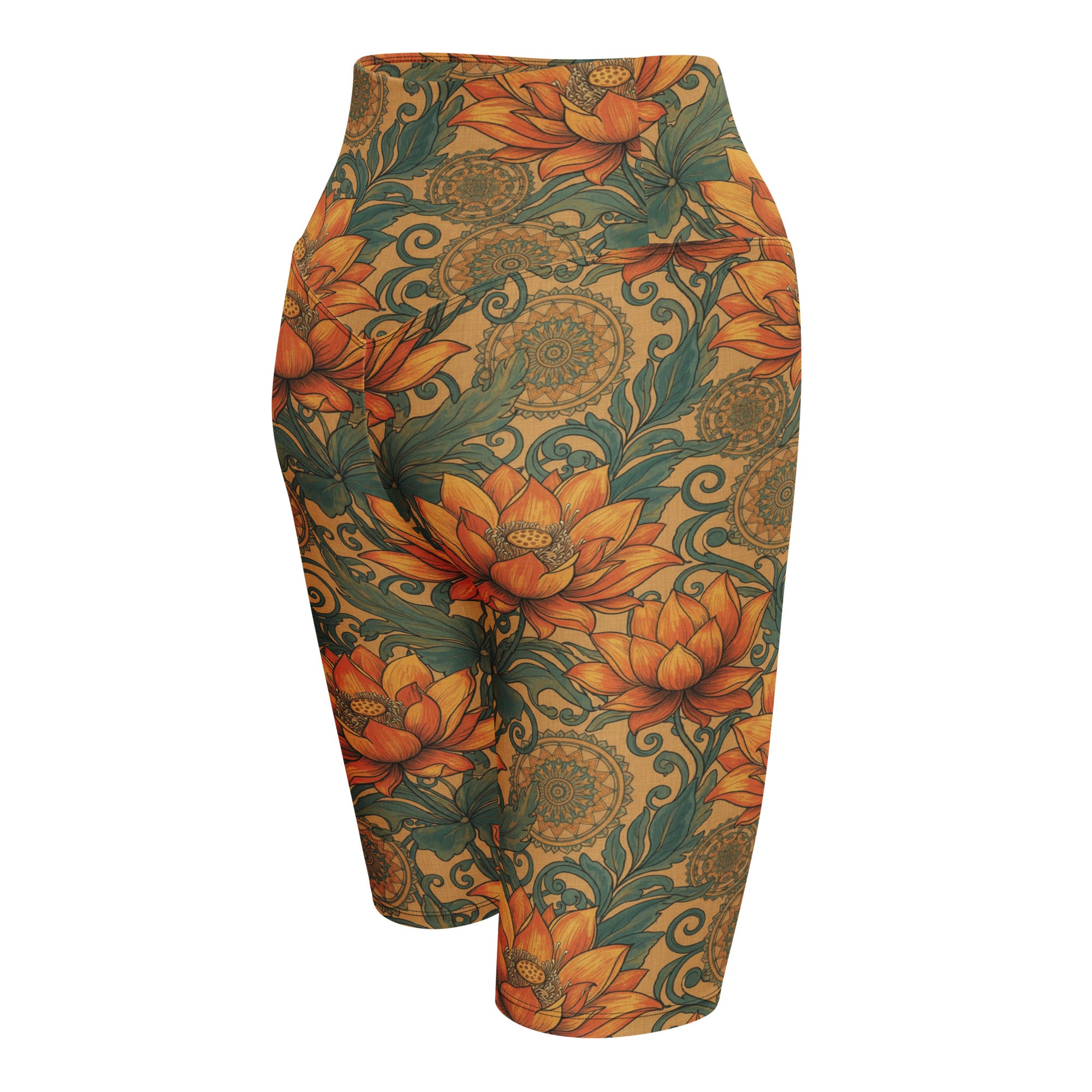 Boho Lotus and Mandalas Bike Shorts | GearBunch