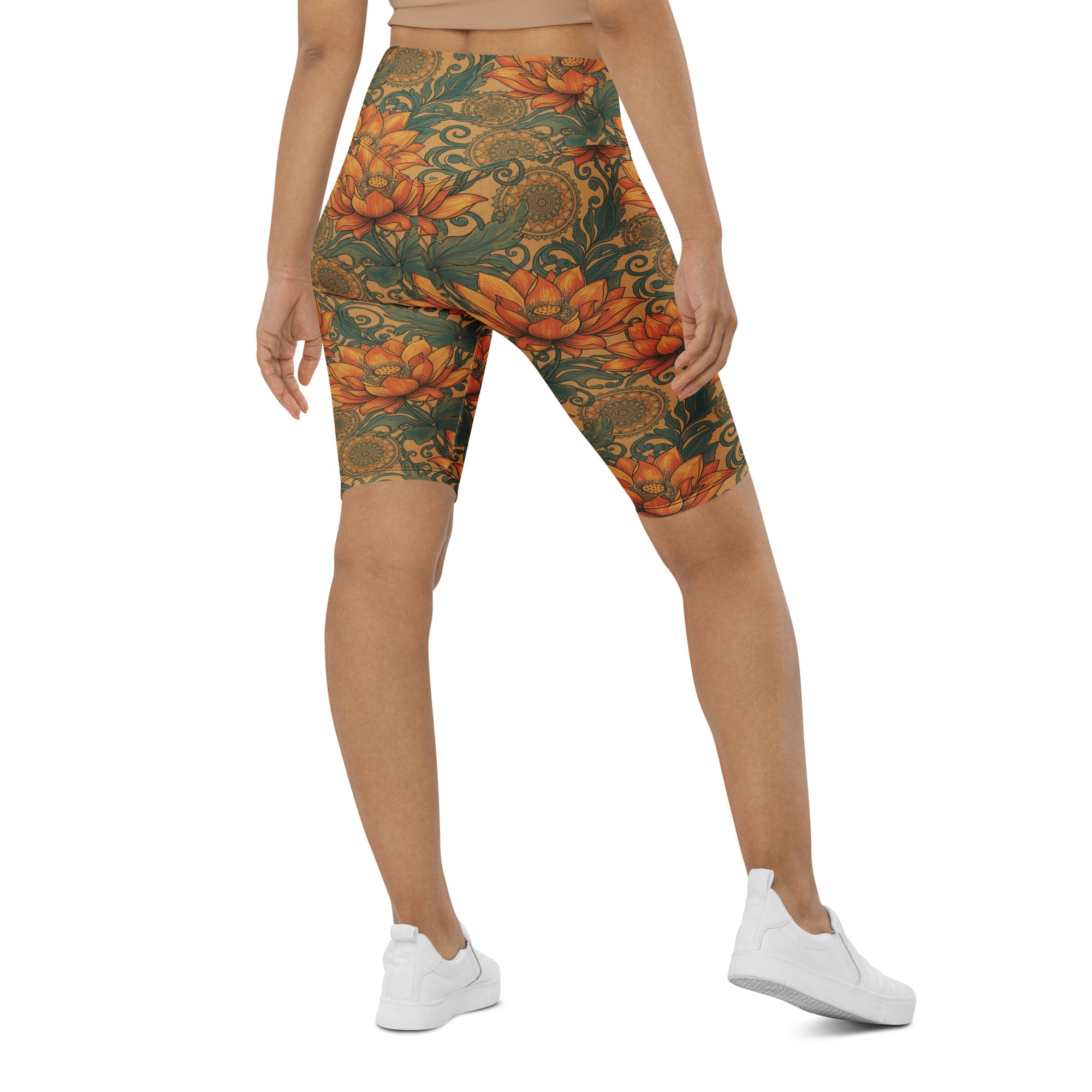 Boho Lotus and Mandalas Bike Shorts | GearBunch