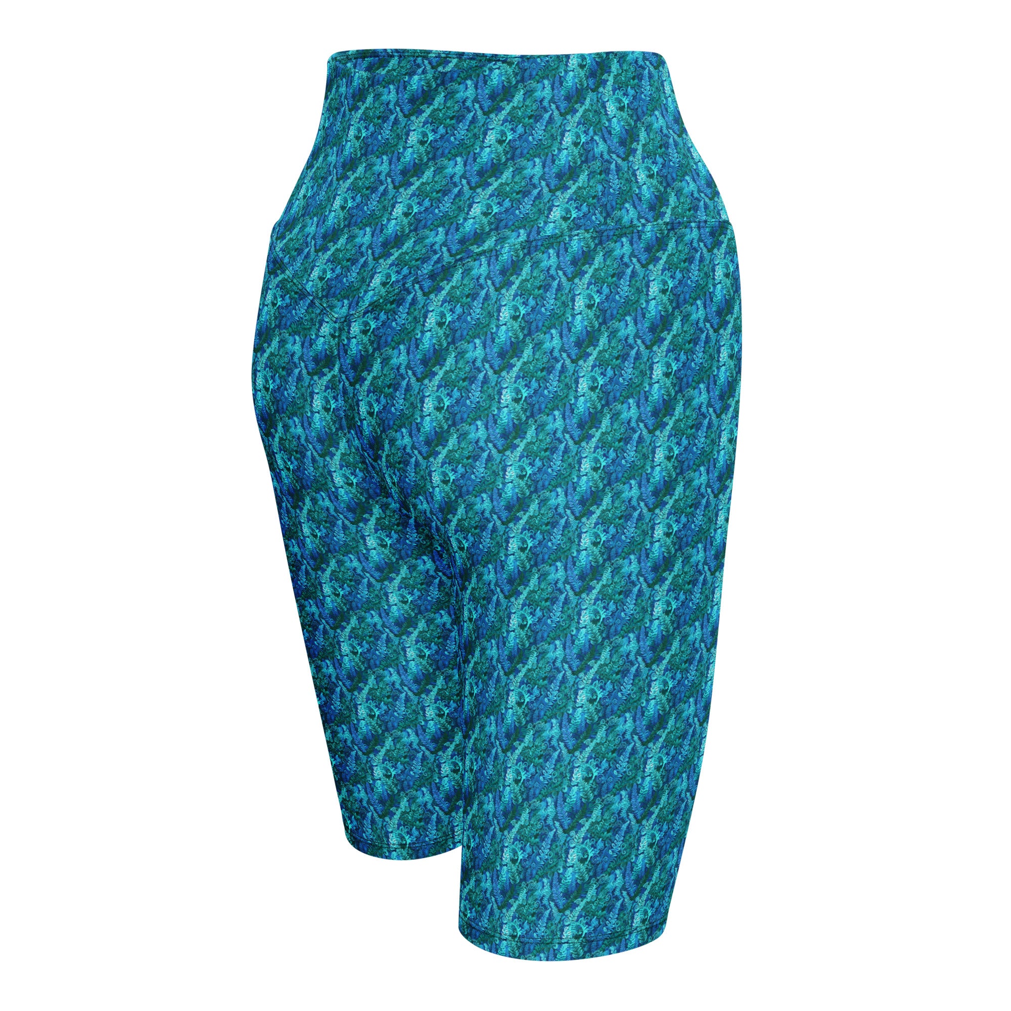 Electrik Blue Ferns Bike Shorts | GearBunch