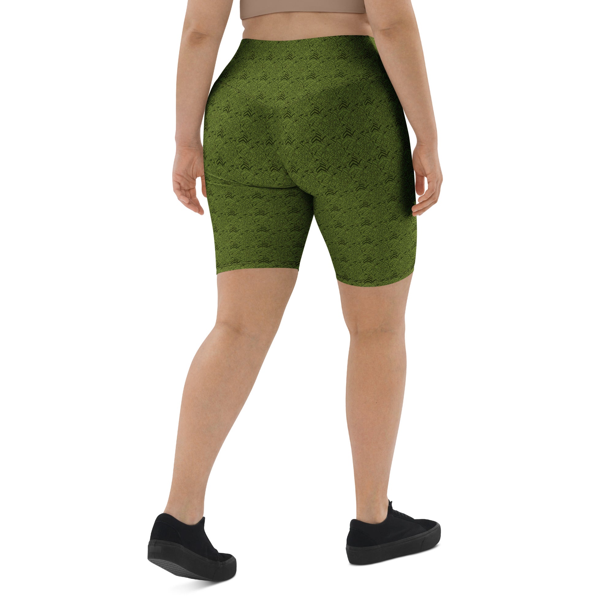 Velvet Olive Green Bike Shorts | GearBunch