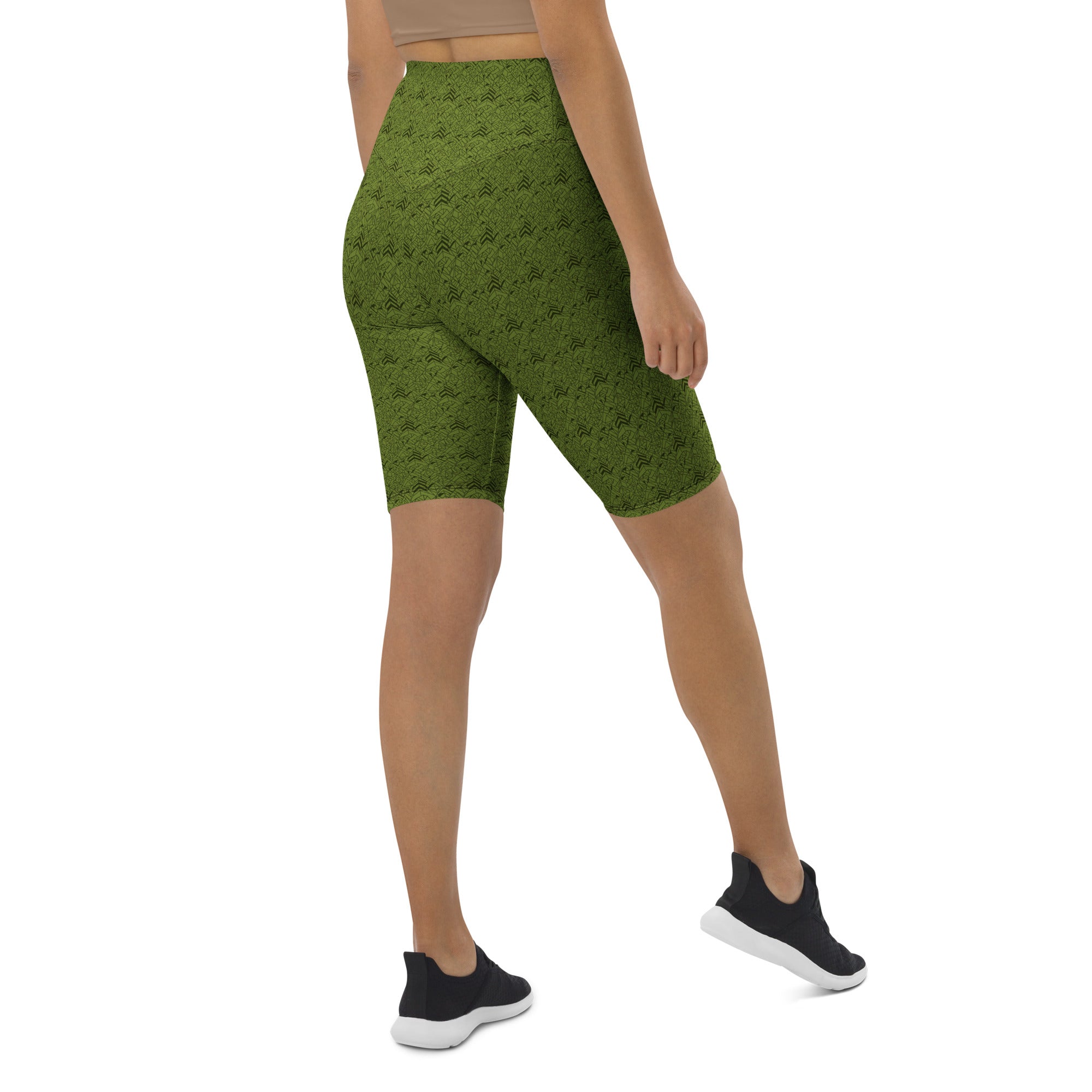 Velvet Olive Green Bike Shorts | GearBunch