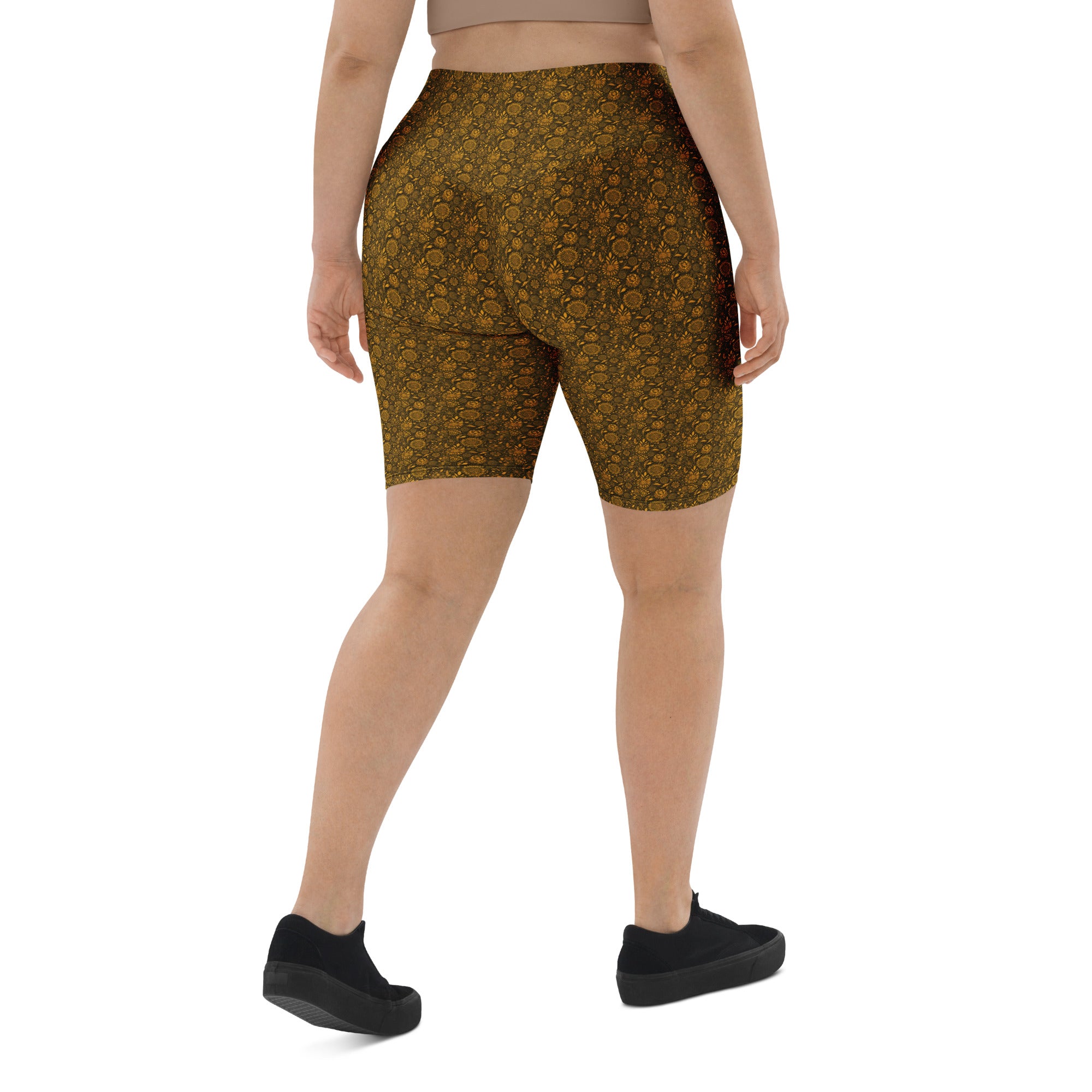 Gustav Klimt Floral Bike Shorts | GearBunch