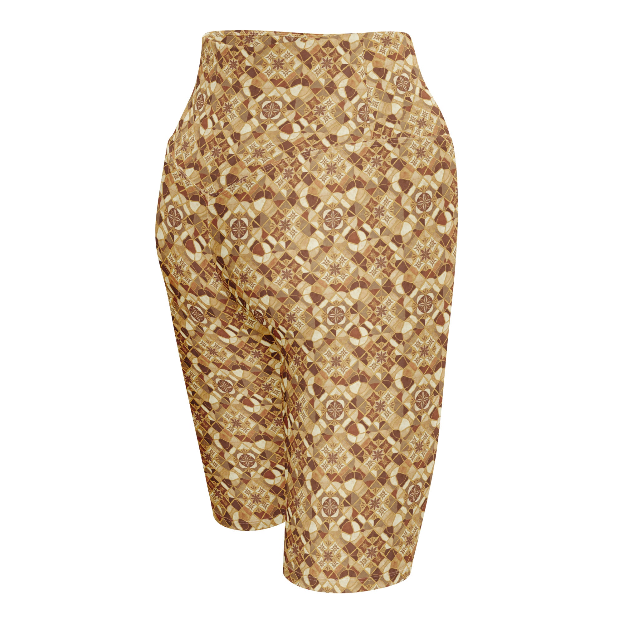 Jerusalem Stone Mosaic Bike Shorts | GearBunch