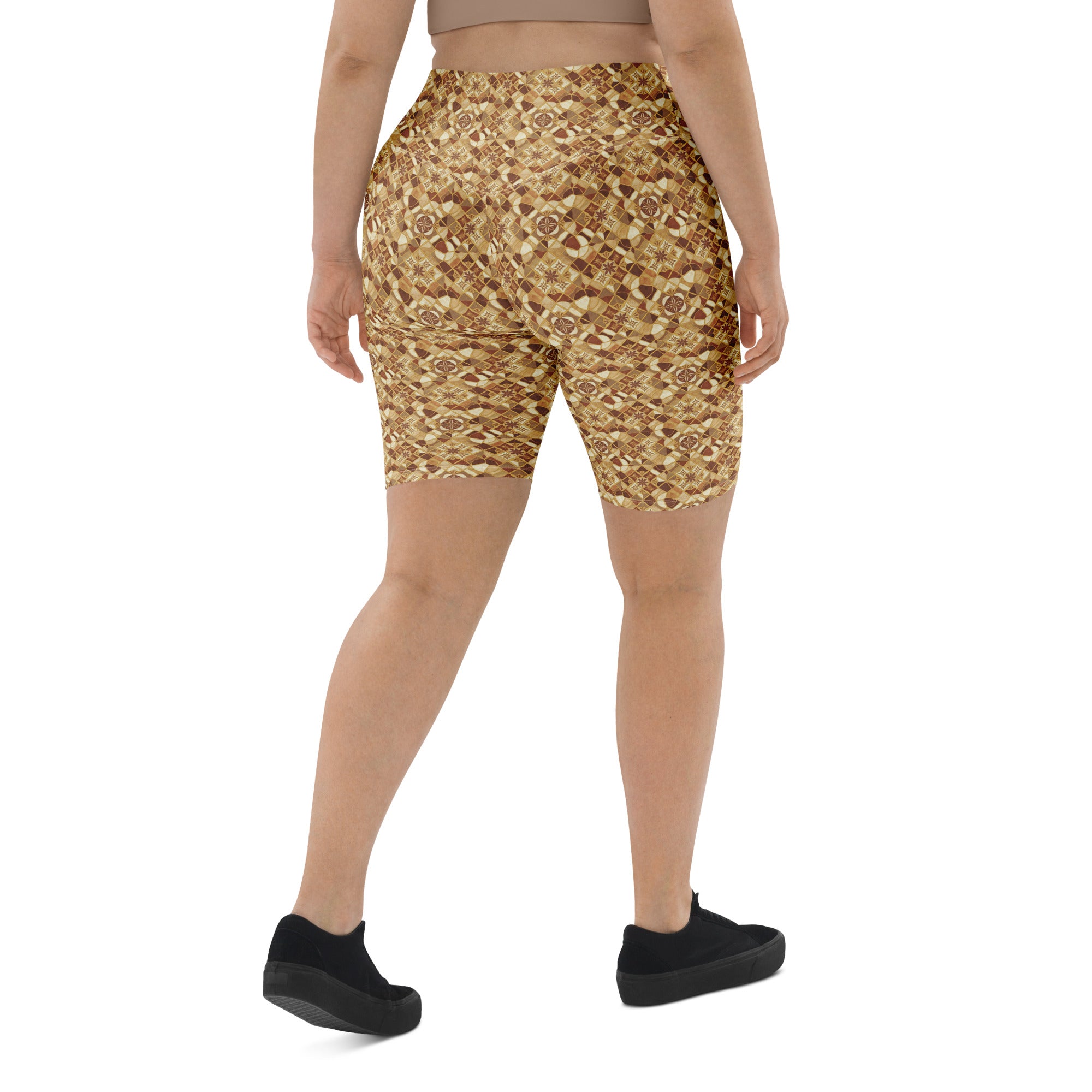 Jerusalem Stone Mosaic Bike Shorts | GearBunch