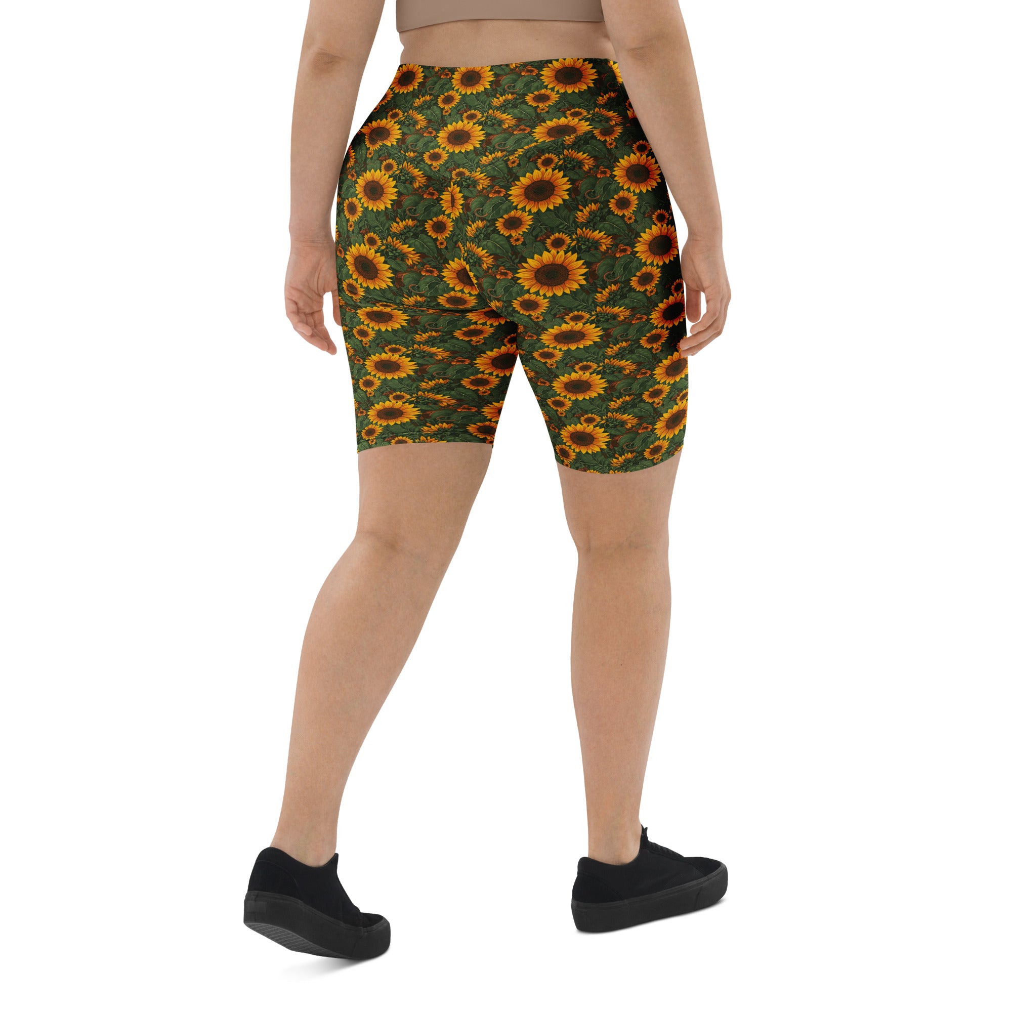 Sunflower Cross Bike Shorts | GearBunch