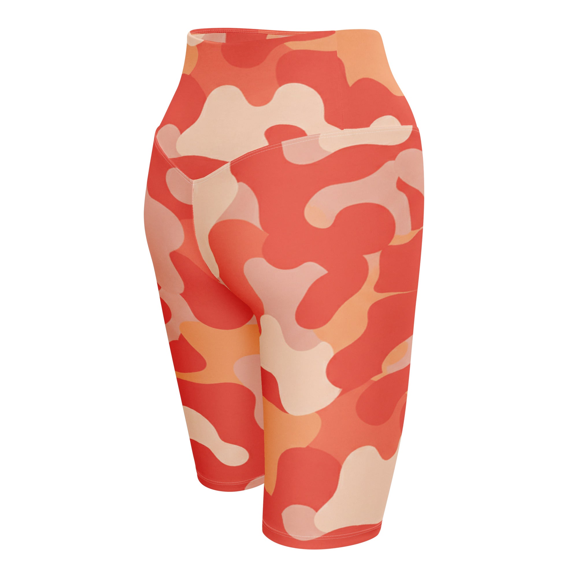 Coral Sunset Camo Bike Shorts | GearBunch