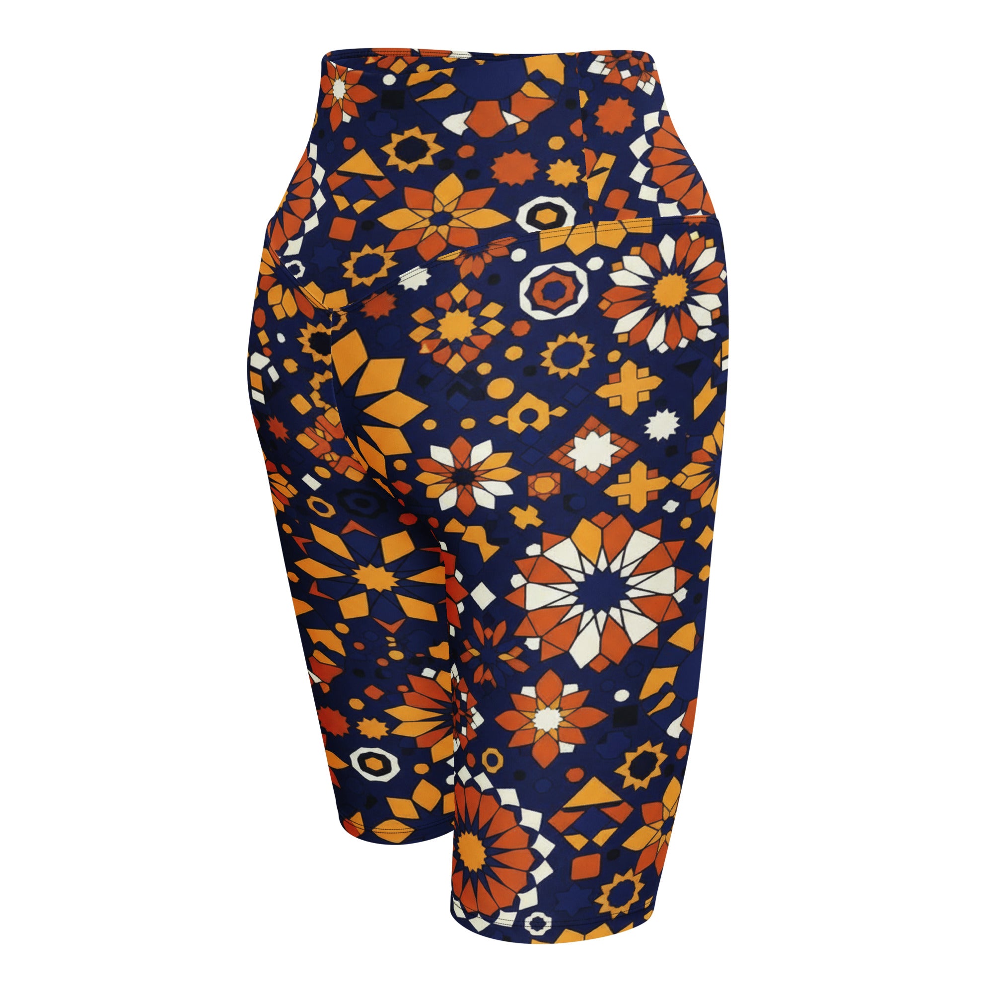 Zellige Indigo Saffron Bike Shorts | GearBunch