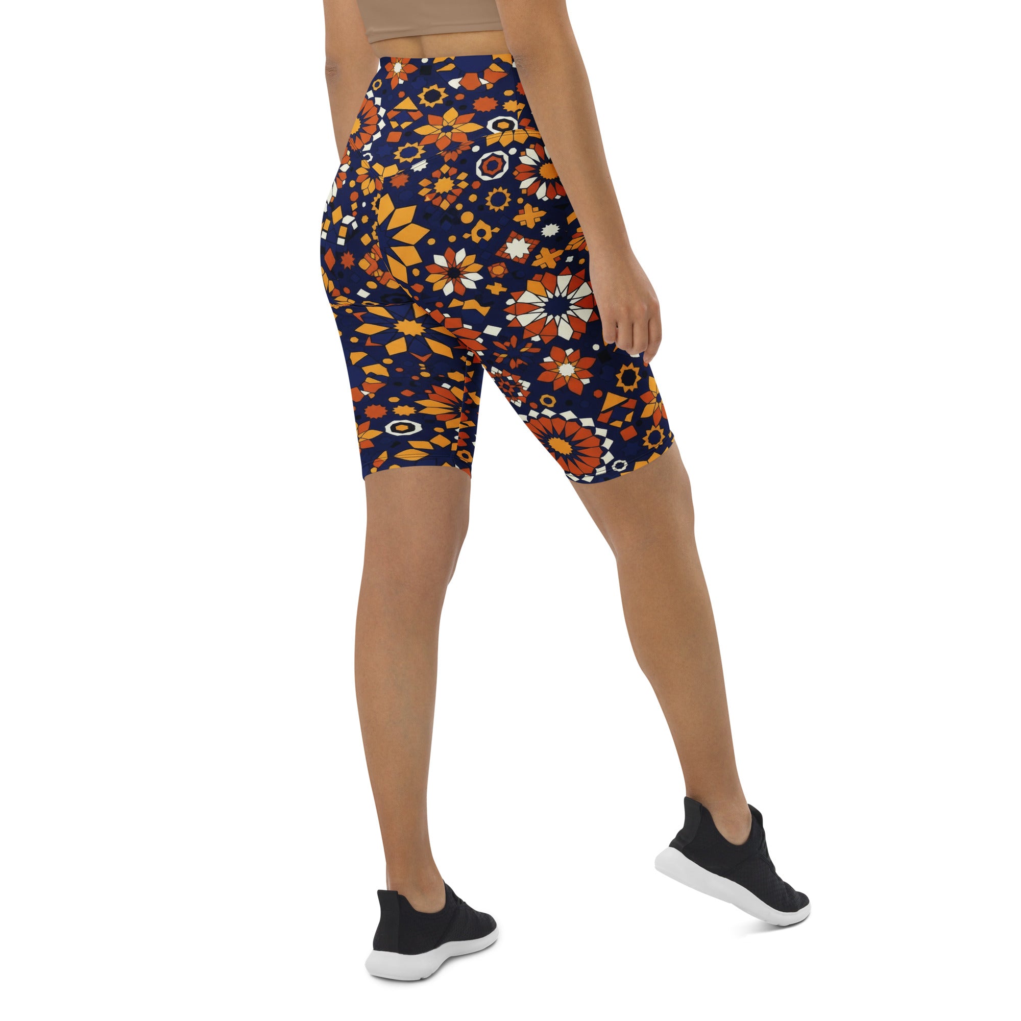Zellige Indigo Saffron Bike Shorts | GearBunch