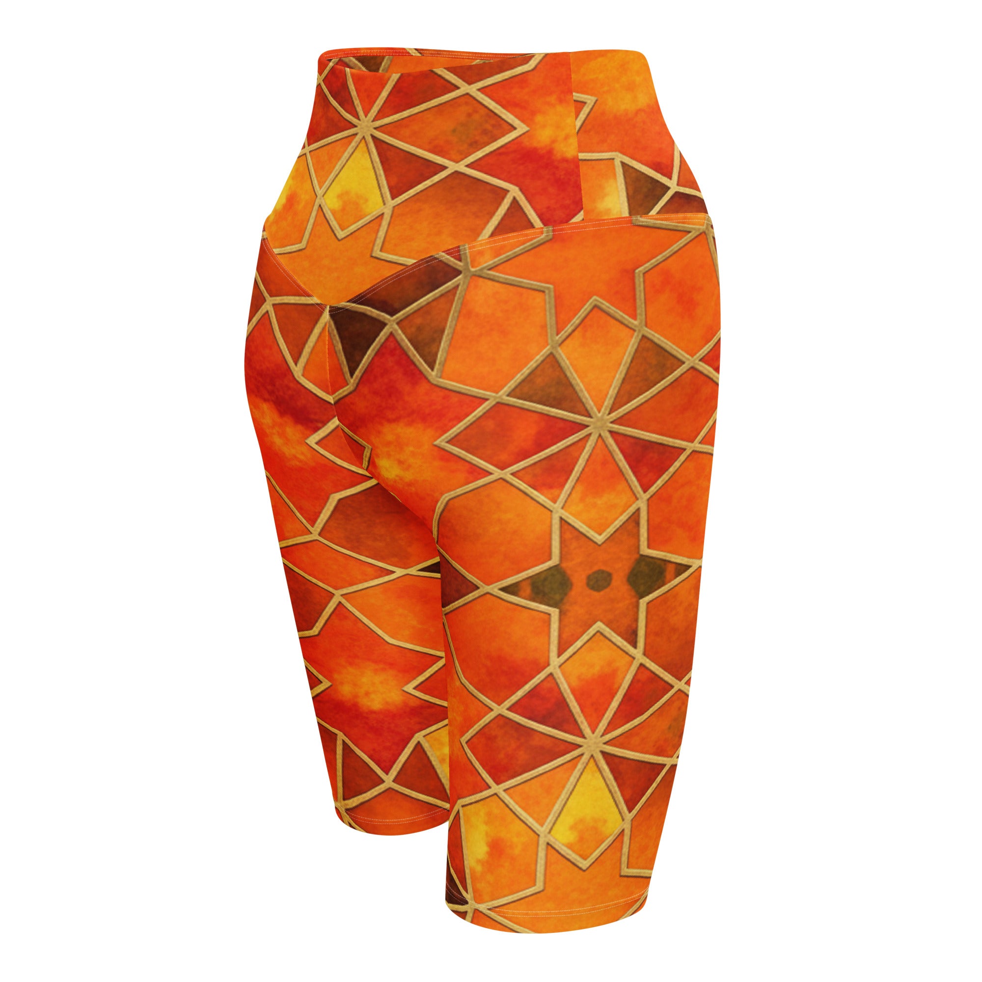 Arabic Watercolour Autumn Spice Bike Shorts | GearBunch