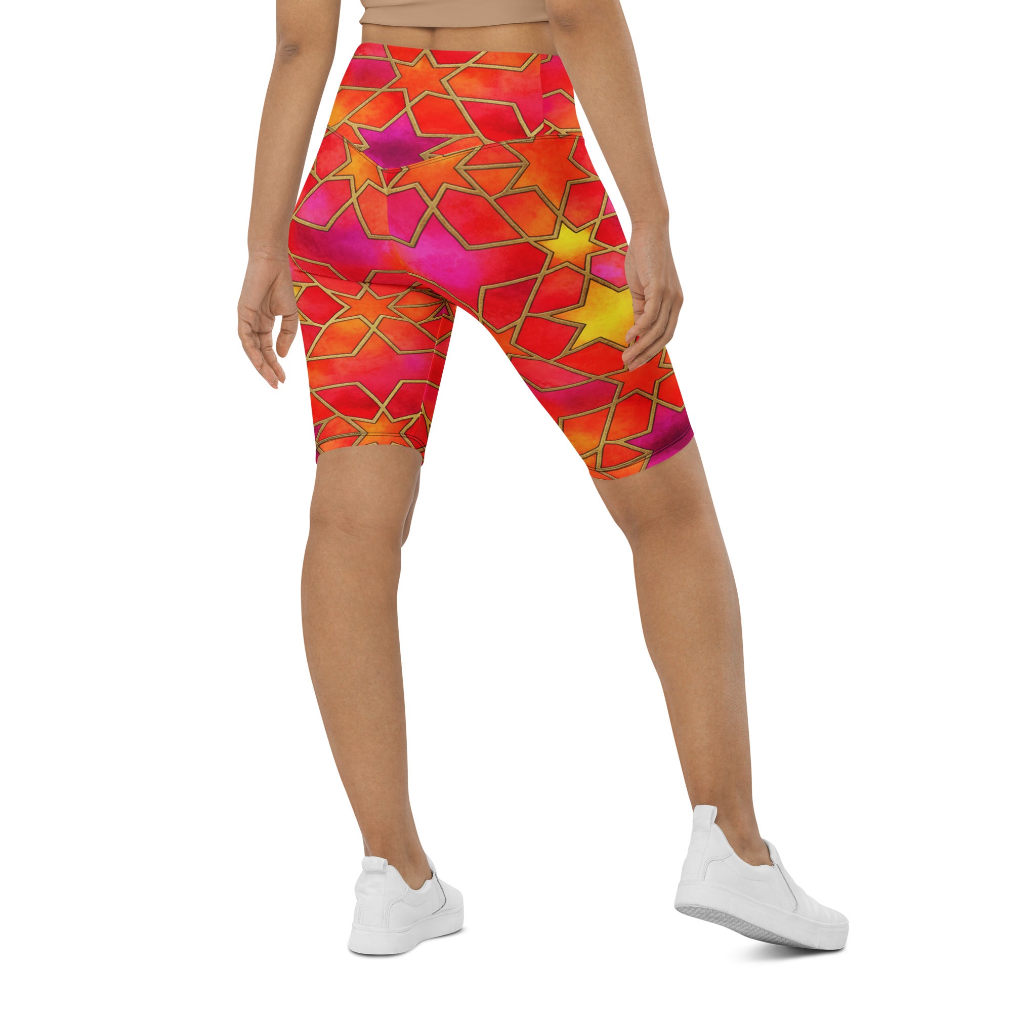 Fire Opal Arabic Bike Shorts | GearBunch