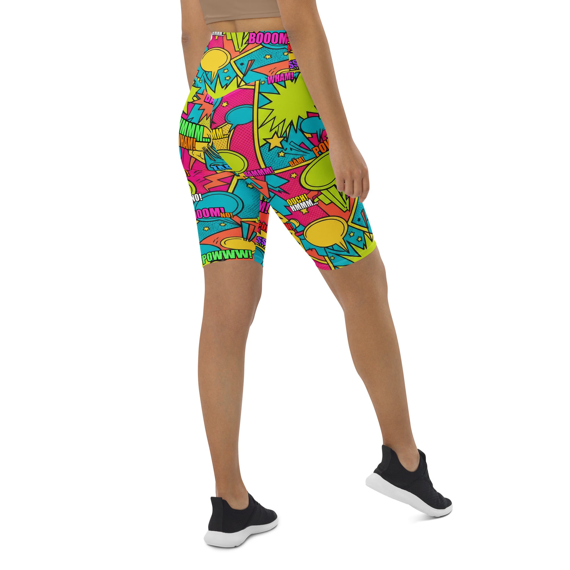 Comic Pop Tropical Bike Shorts | GearBunch