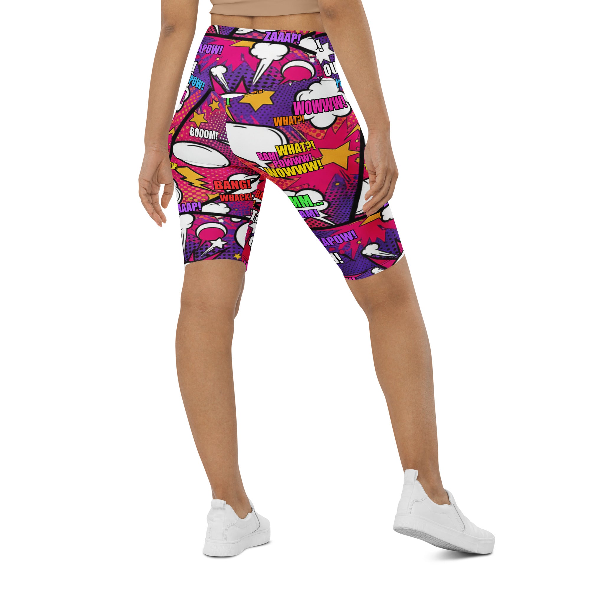 Comic Strip Girl Power Bike Shorts | GearBunch