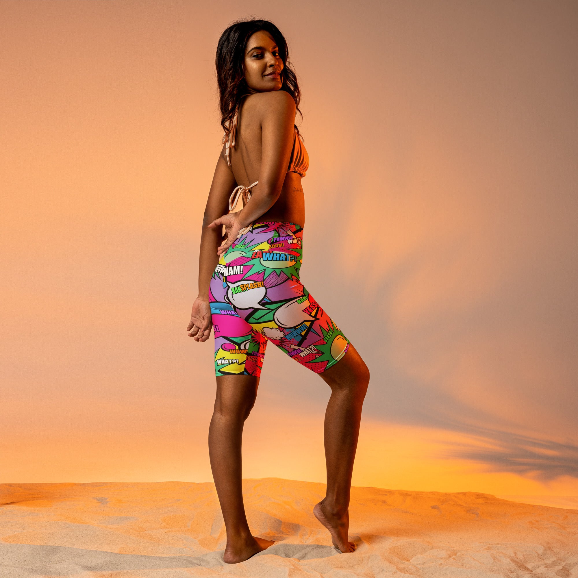 Comic Strip Pop Candy Bike Shorts | GearBunch