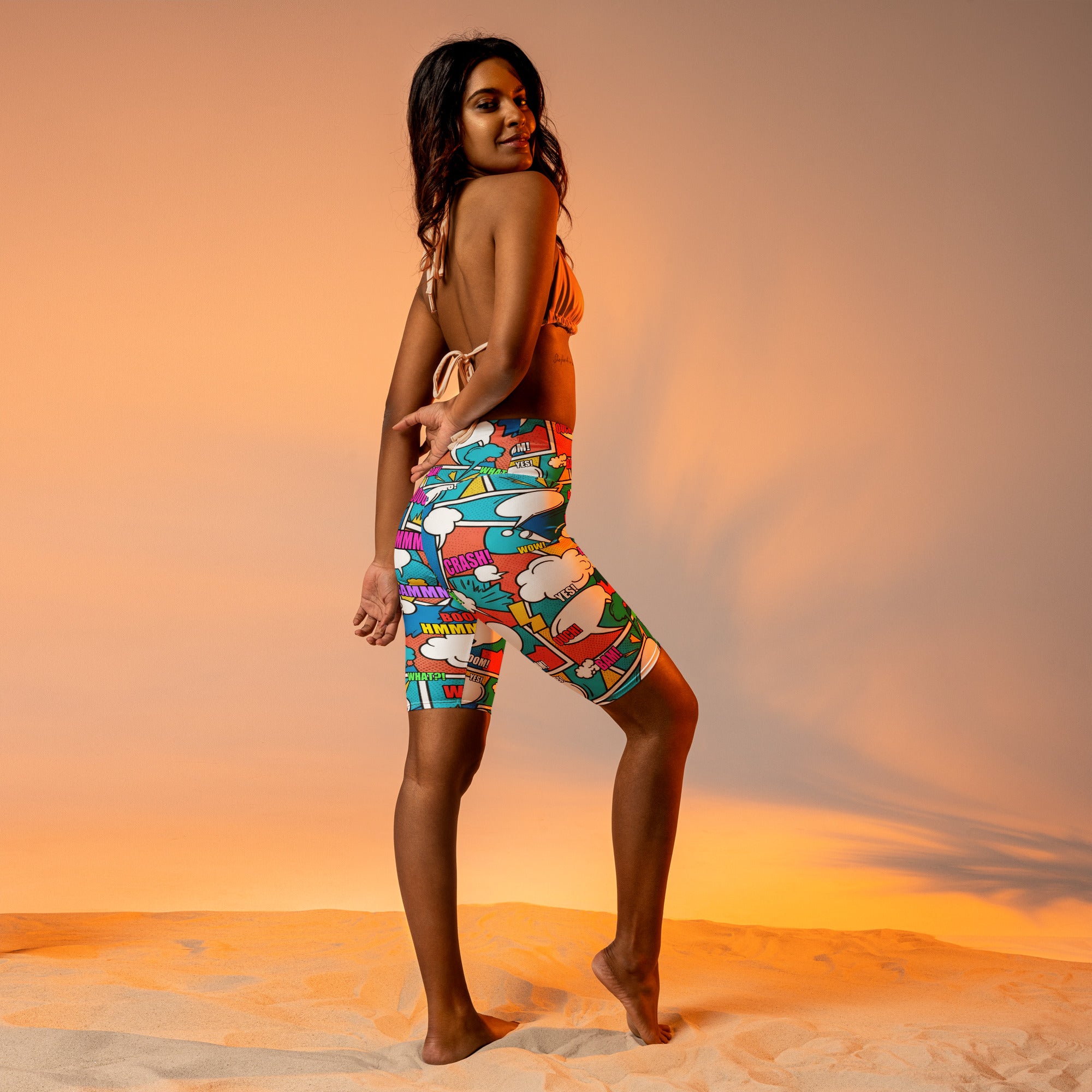 Comic Strip Surf Kapow Bike Shorts | GearBunch