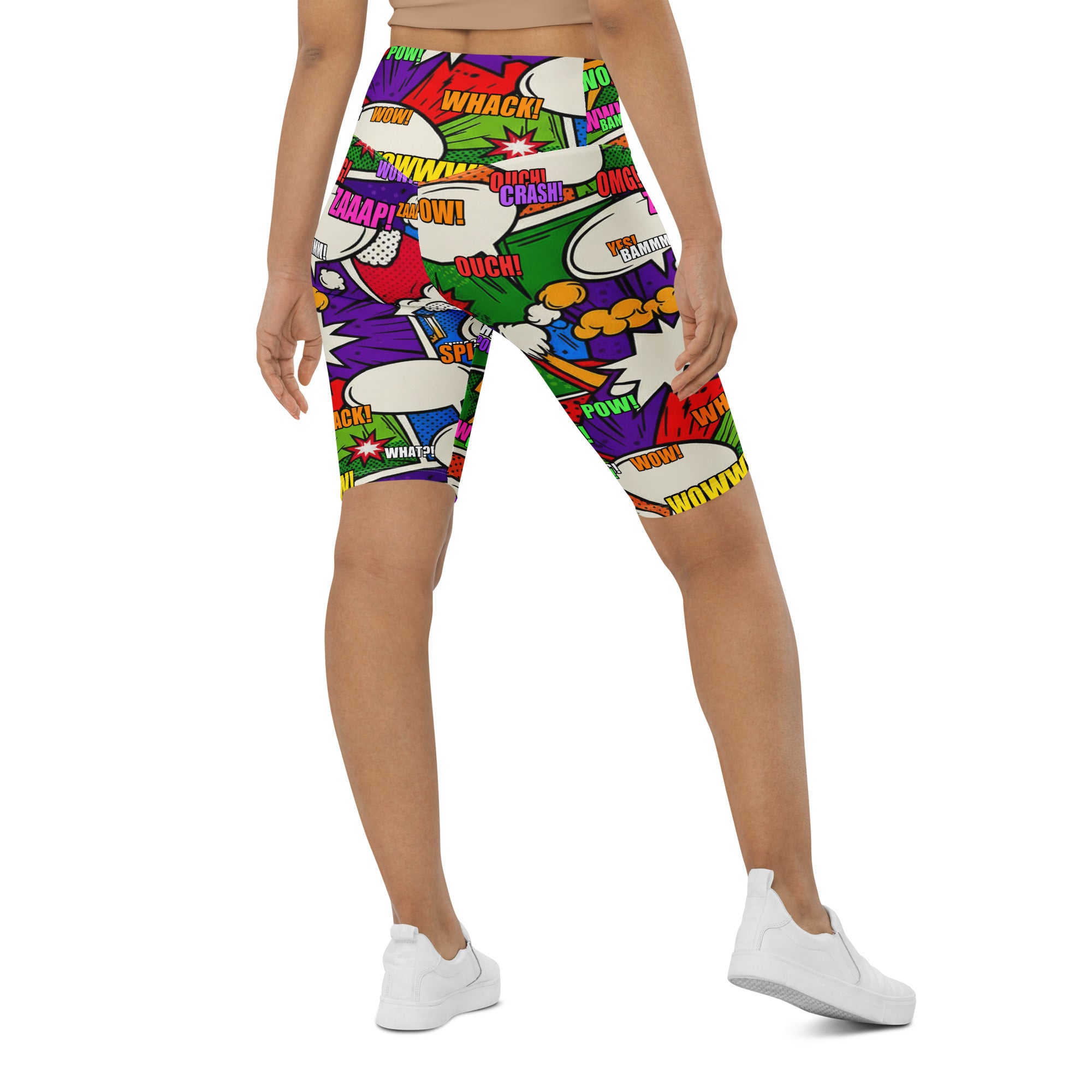 Comic Strip Monster Mash Bike Shorts | GearBunch