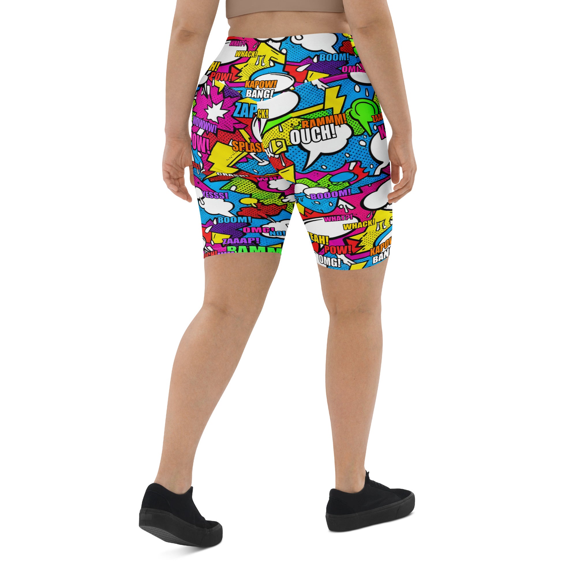 Comic Strip Graffiti Street Bike Shorts | GearBunch