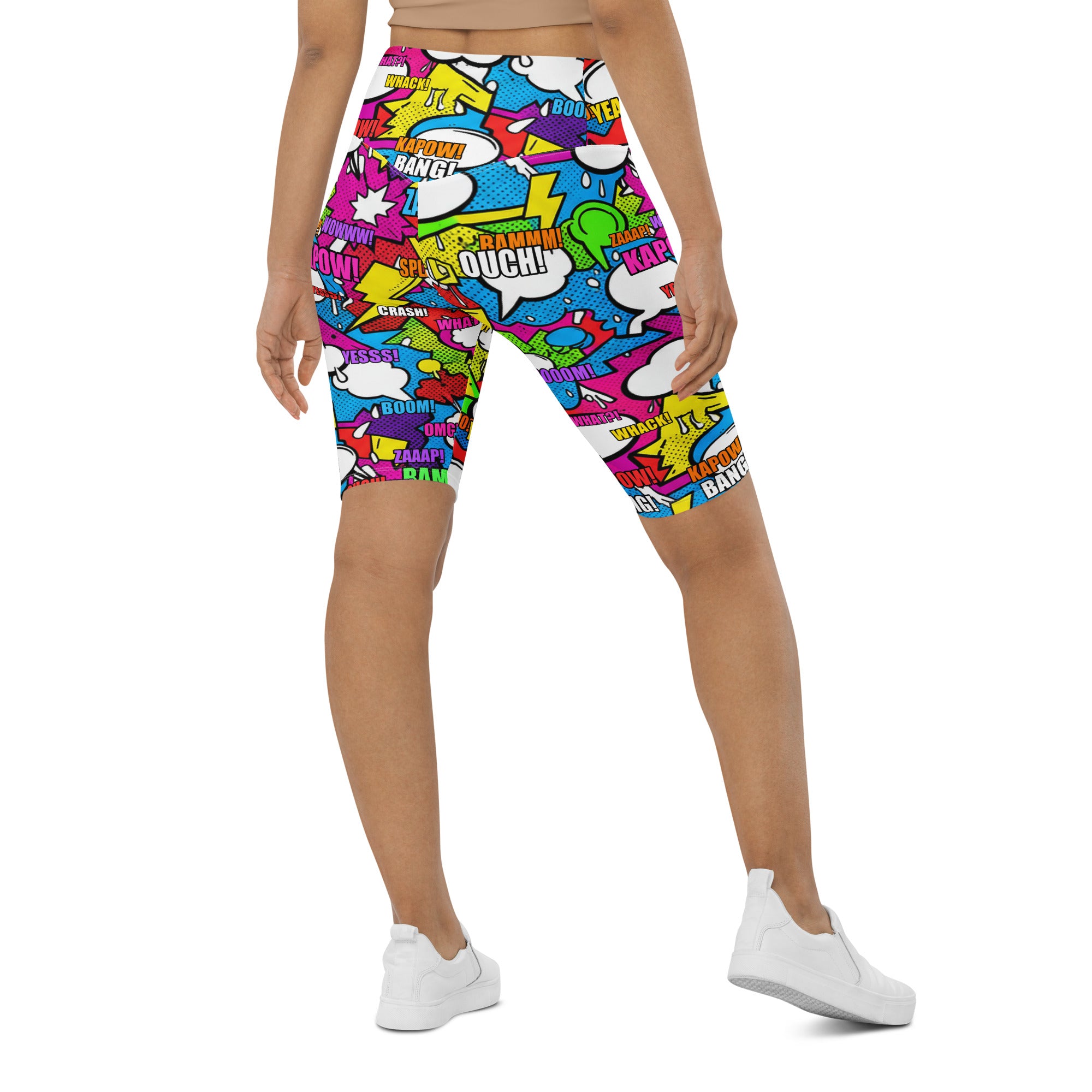 Comic Strip Graffiti Street Bike Shorts | GearBunch
