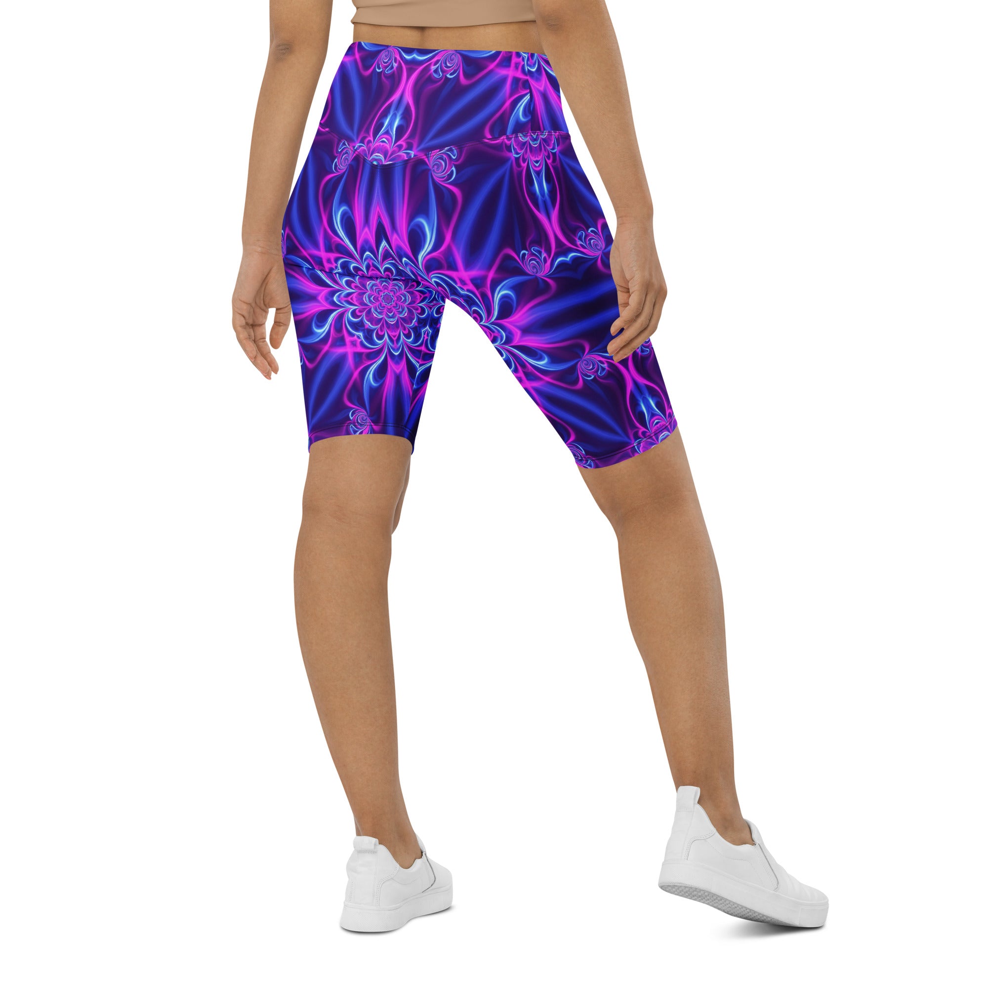 Ultraviolet Bloom Bike Shorts | GearBunch