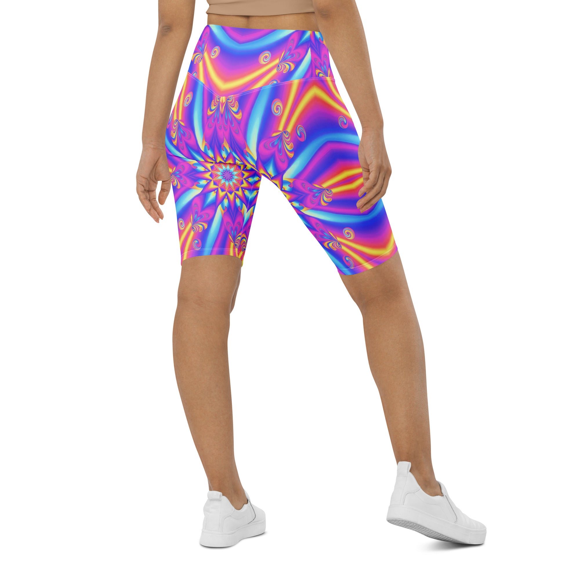Psychedelic Candy Rave Bike Shorts | GearBunch