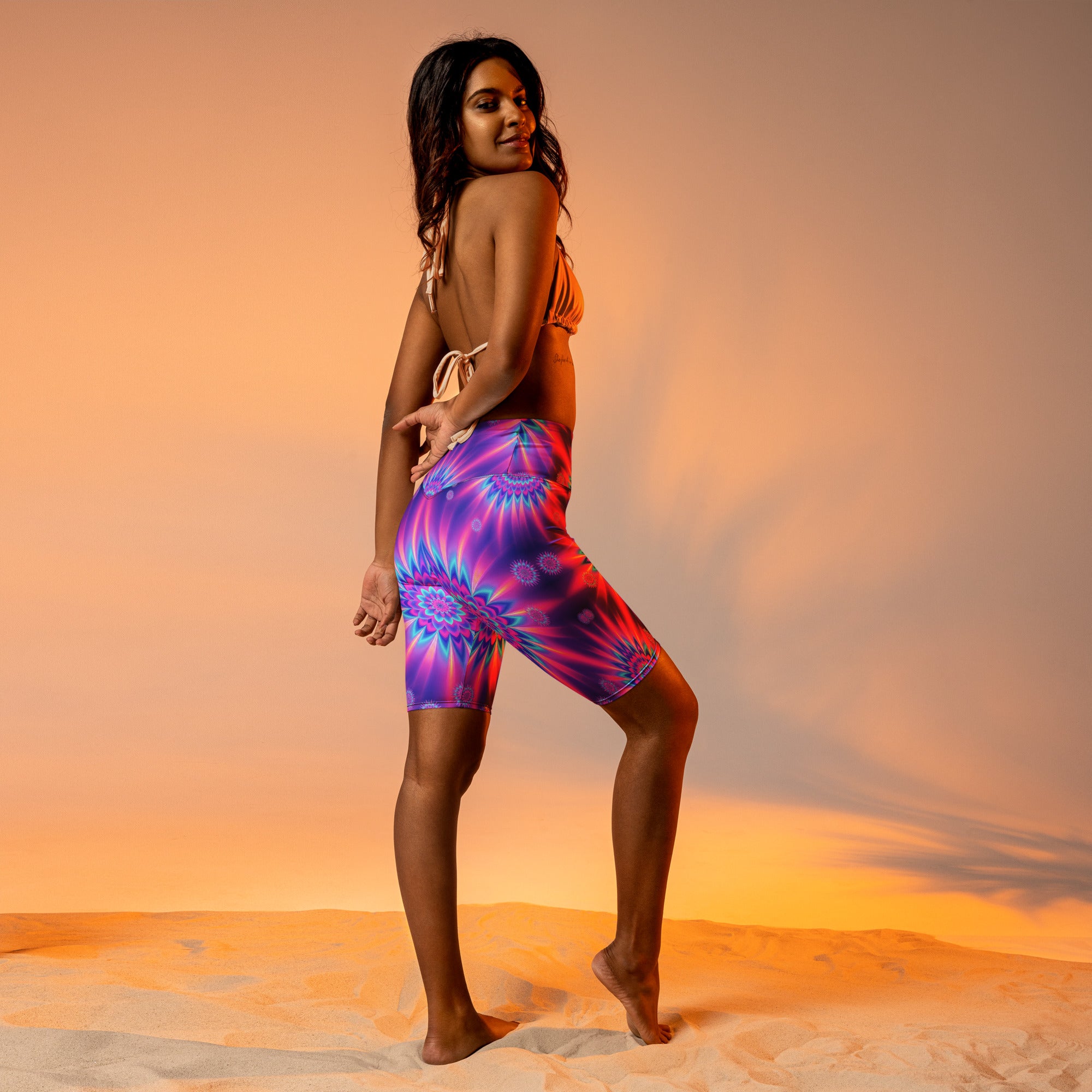 Psychedelic Vaporwave Dream Bike Shorts | GearBunch
