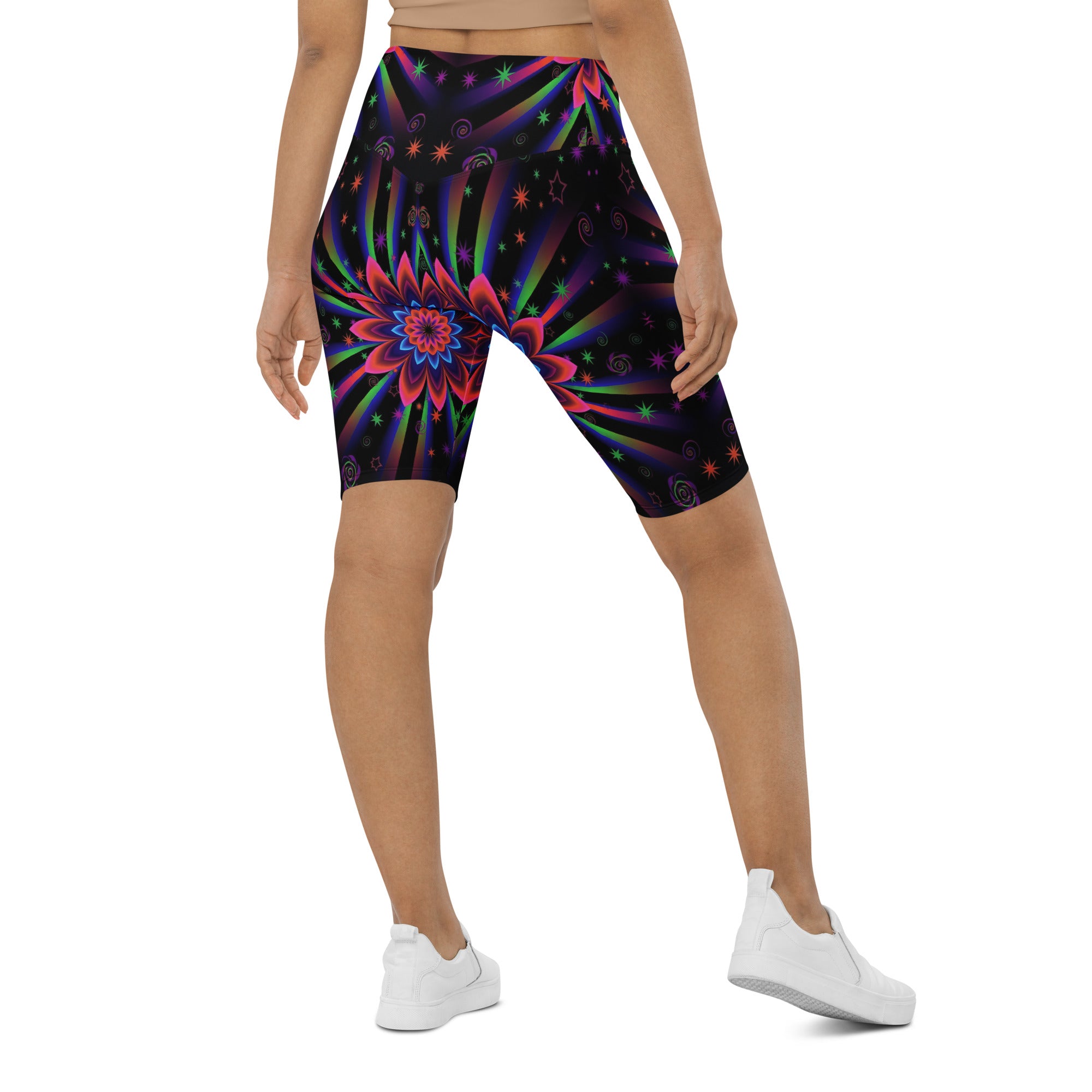 Psychedelic Blacklight Bike Shorts | GearBunch
