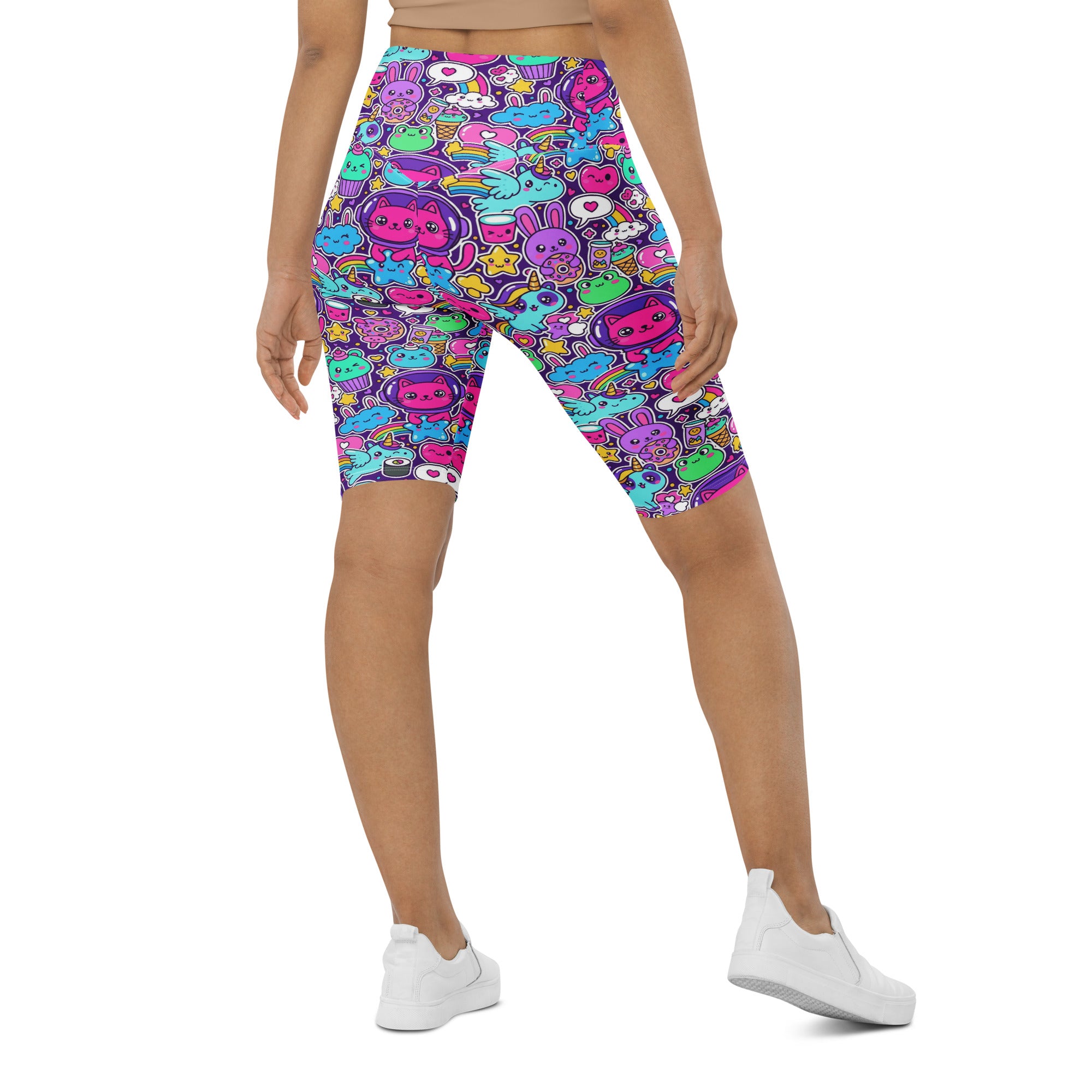 Kawaii Space Cats Bike Shorts | GearBunch