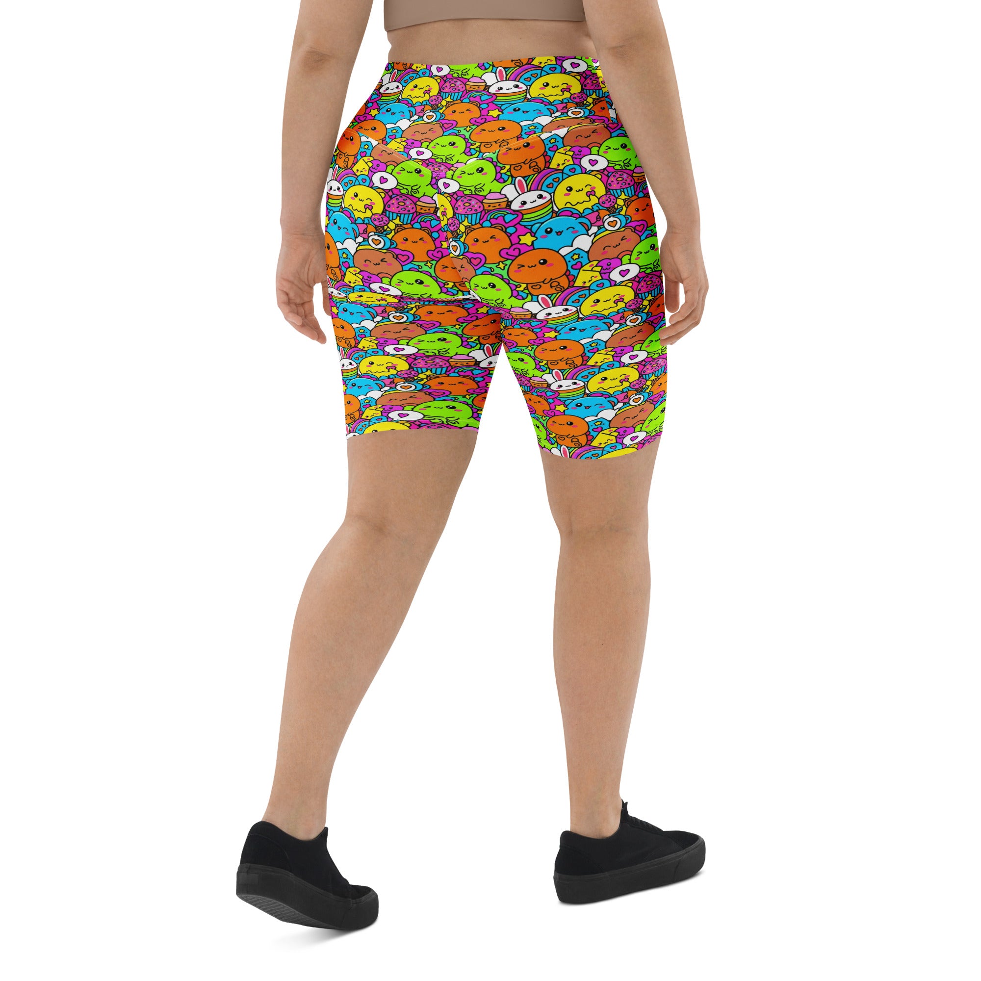 Kawaii Dinosaur Stomp Bike Shorts | GearBunch