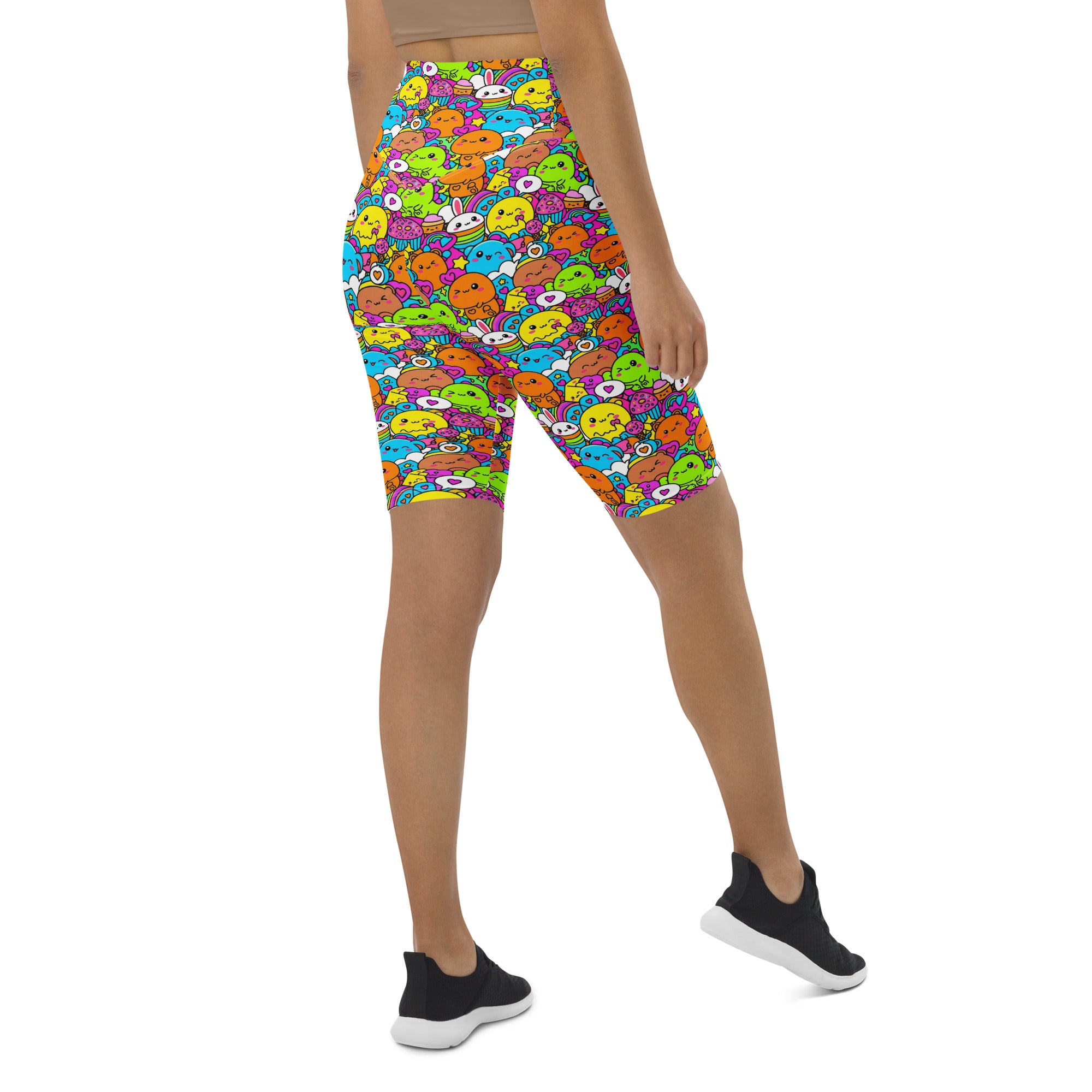 Kawaii Dinosaur Stomp Bike Shorts | GearBunch
