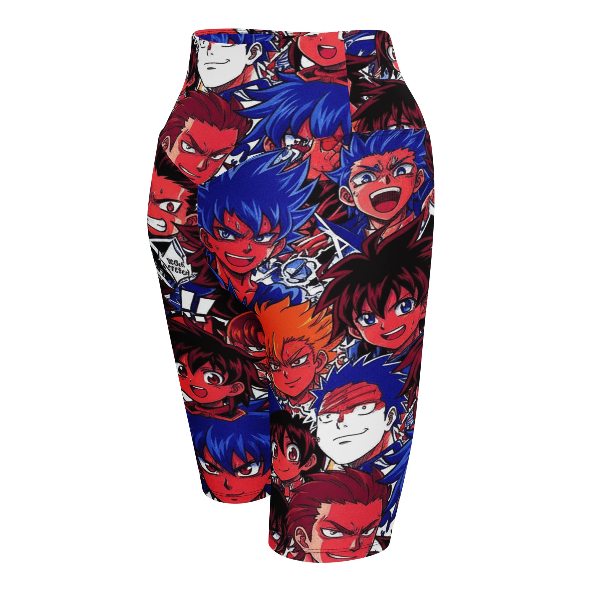 Anime Collage Dark Shonen Bike Shorts | GearBunch