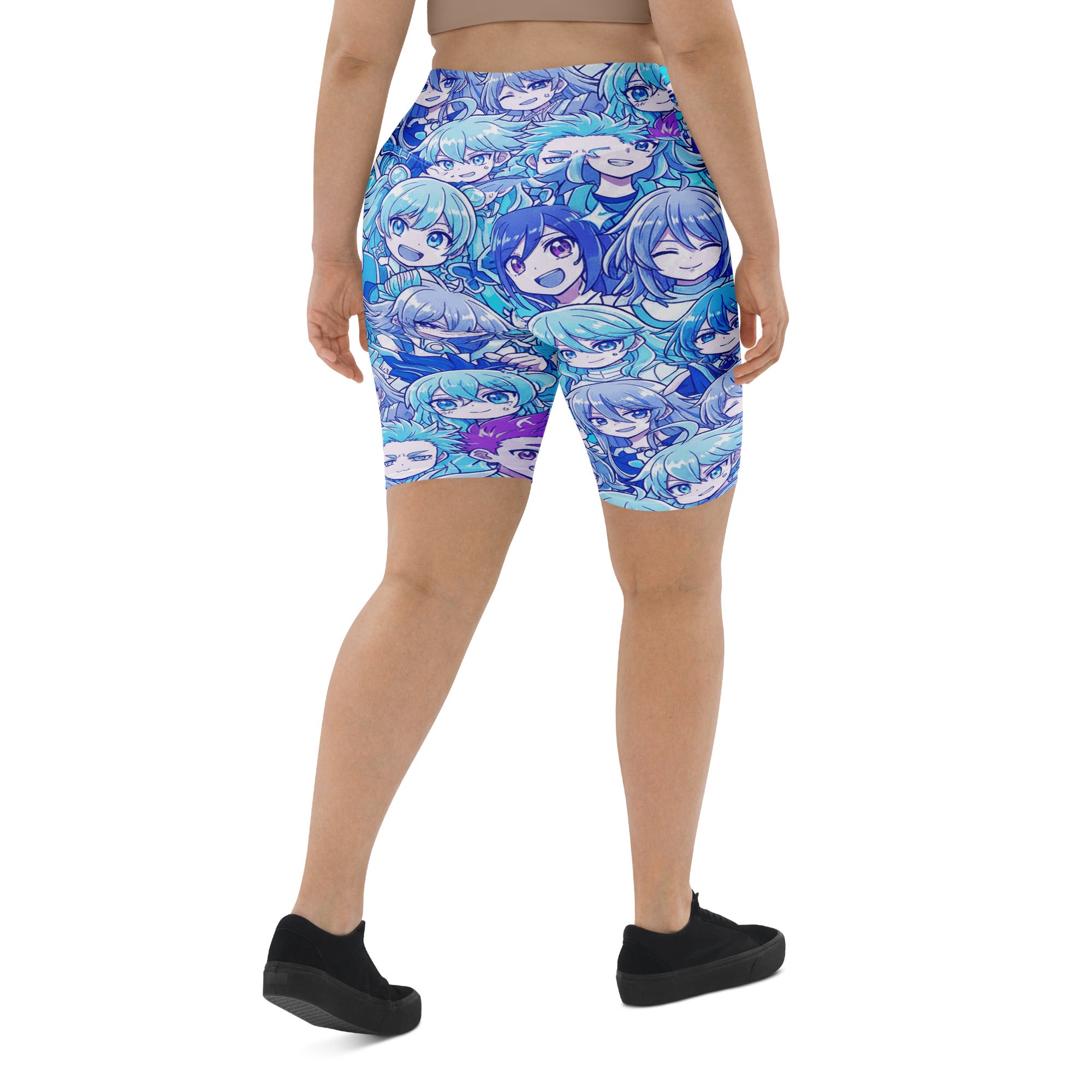Anime Collage Ice Kingdom Bike Shorts | GearBunch