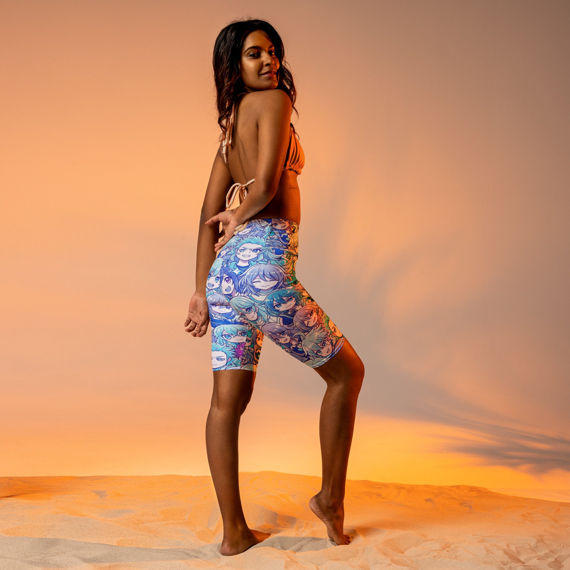 Anime Collage Ice Kingdom Bike Shorts | GearBunch