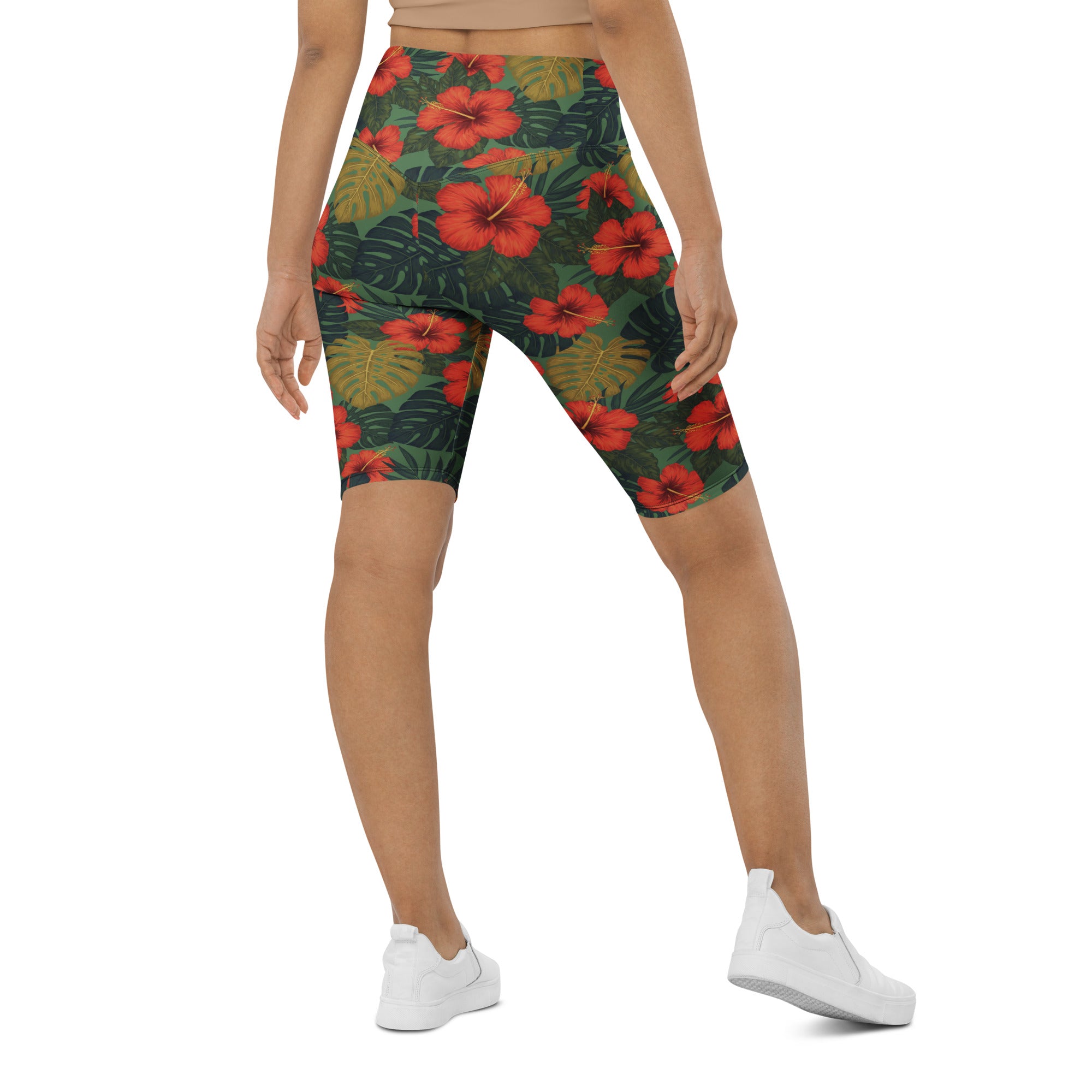 Tropical Leaves Bike Shorts | GearBunch