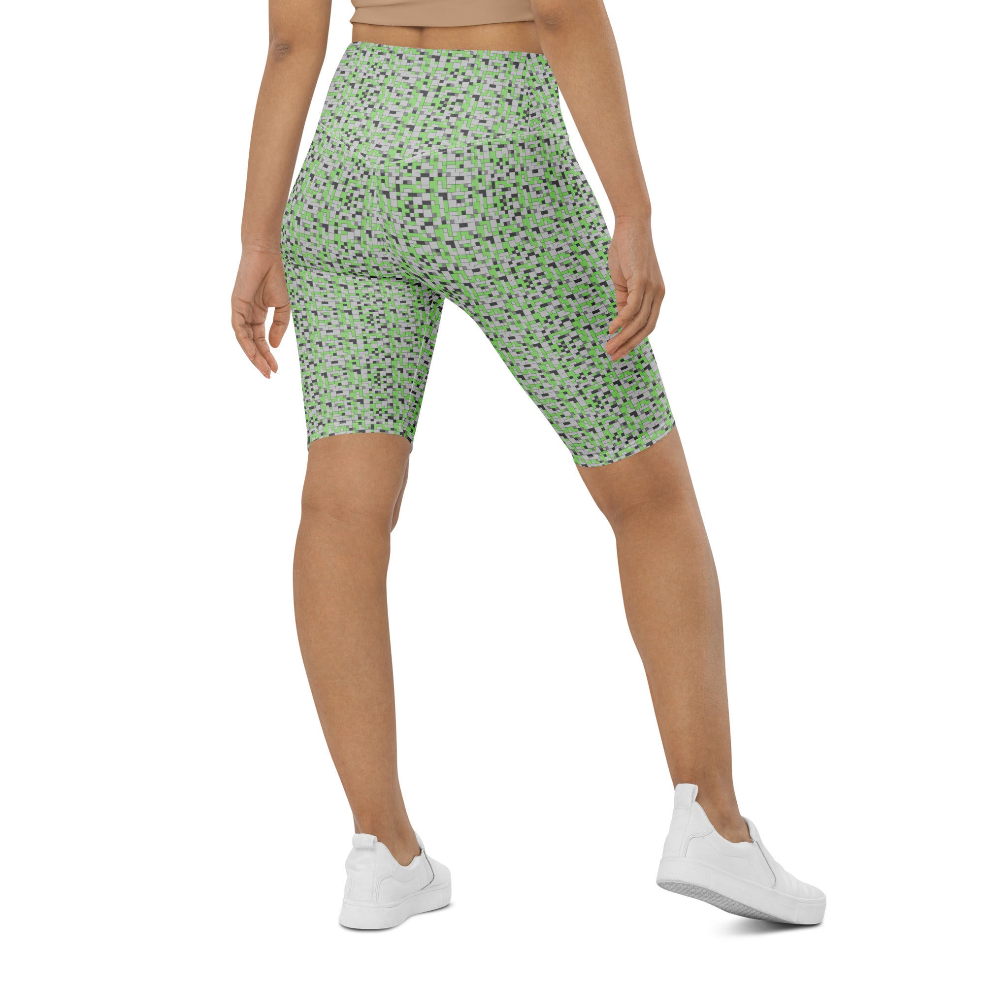 Small Blocks Geometric Bike Shorts | GearBunch
